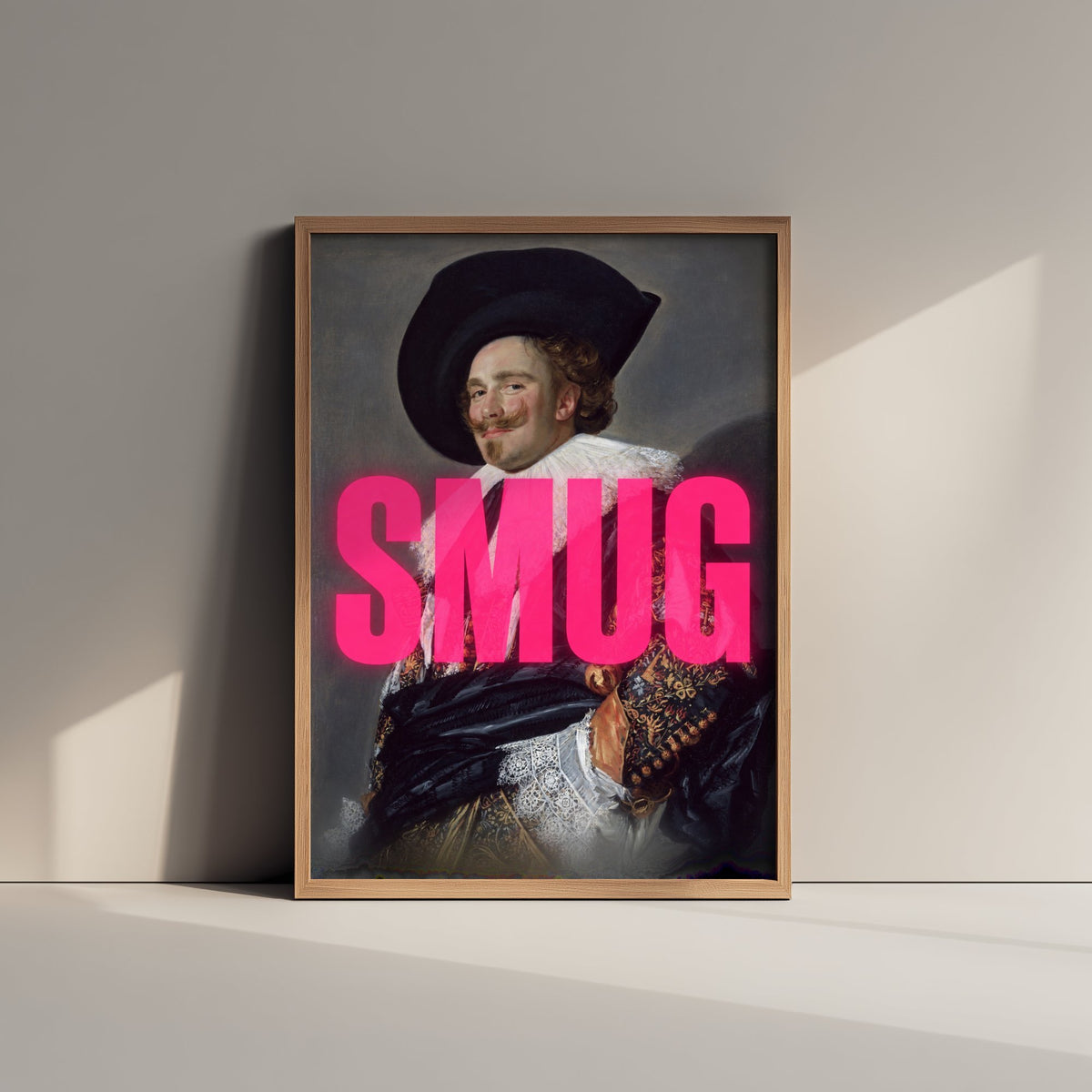Smug Funny Art Print - The Laughing Cavalier by Frans Hals Parody Poster - Altered Classic Painting - Dad Gift