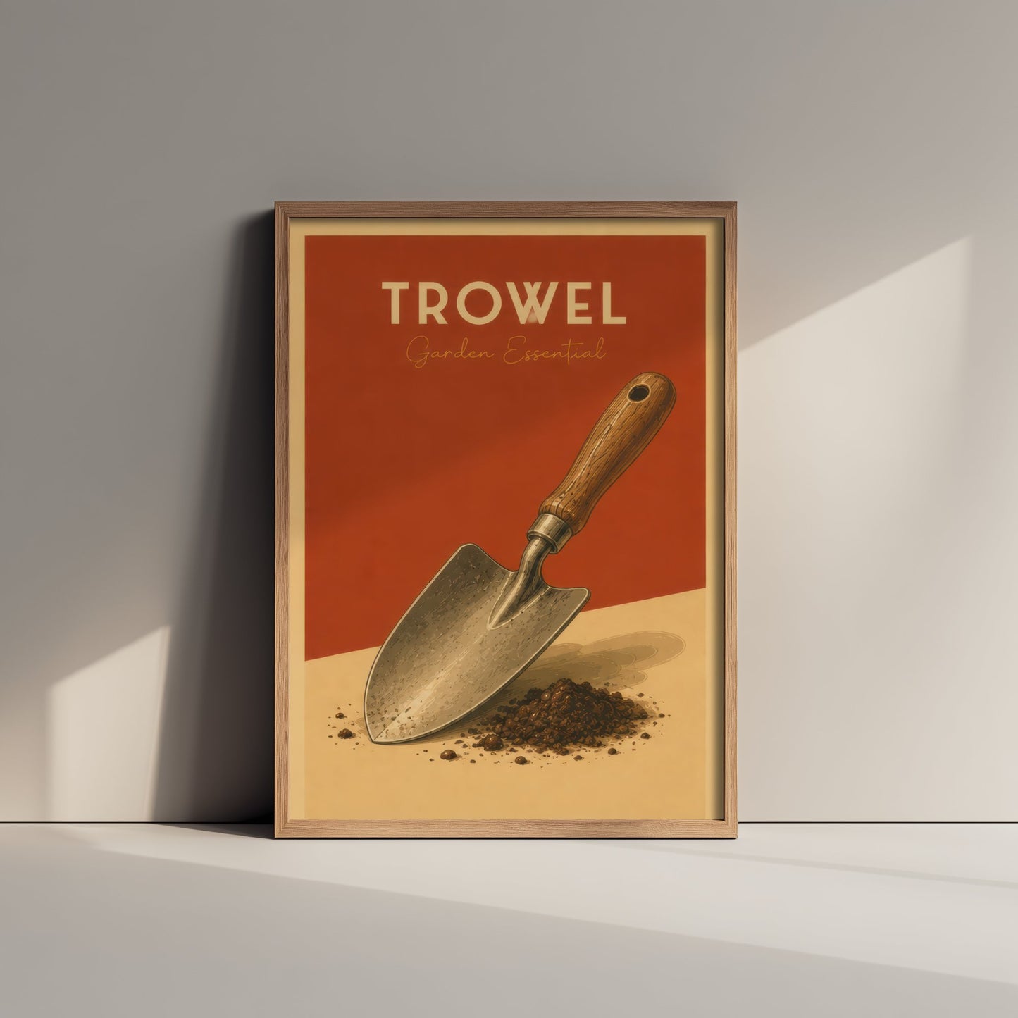 Vintage Trowel Art Print - Garden Essential Poster - Botanical Illustration - Gardener Wall Art 2/3