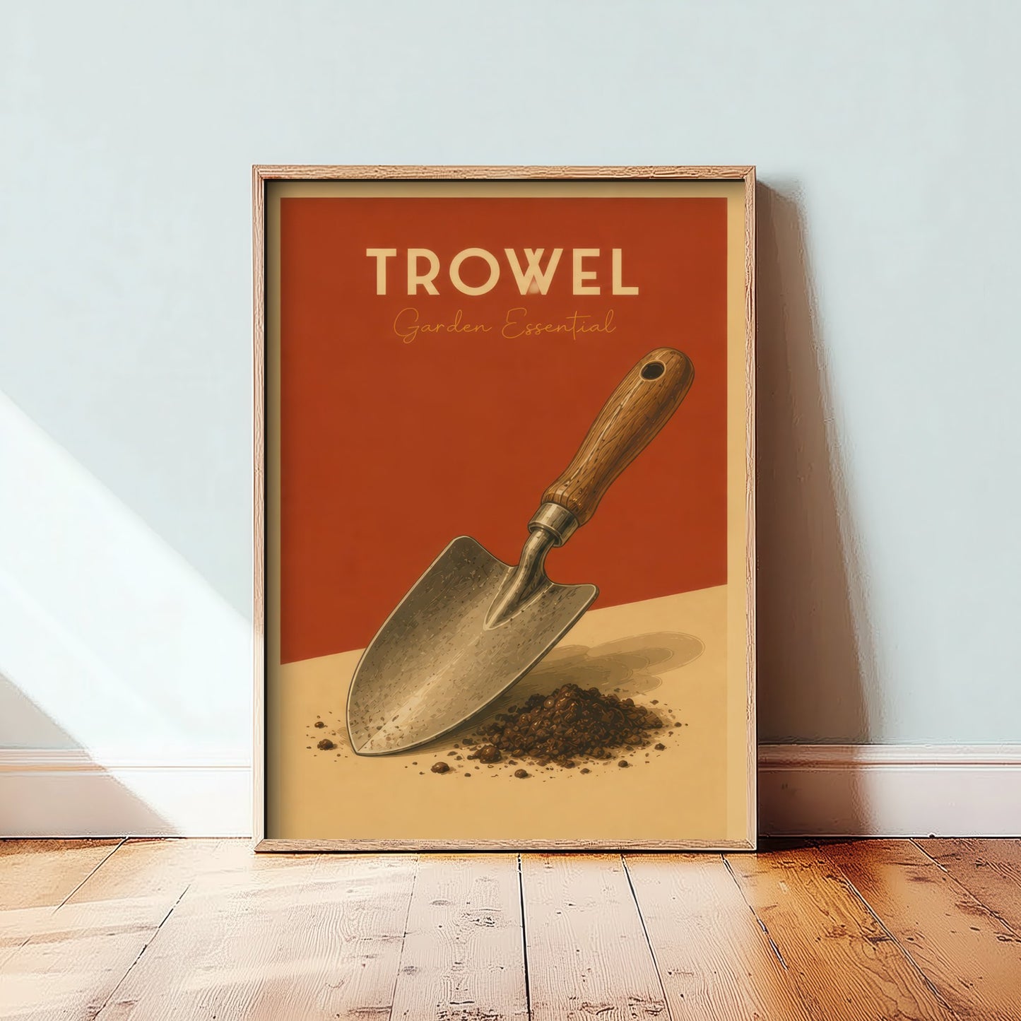 Vintage Trowel Art Print - Garden Essential Poster - Botanical Illustration - Gardener Wall Art 2/3