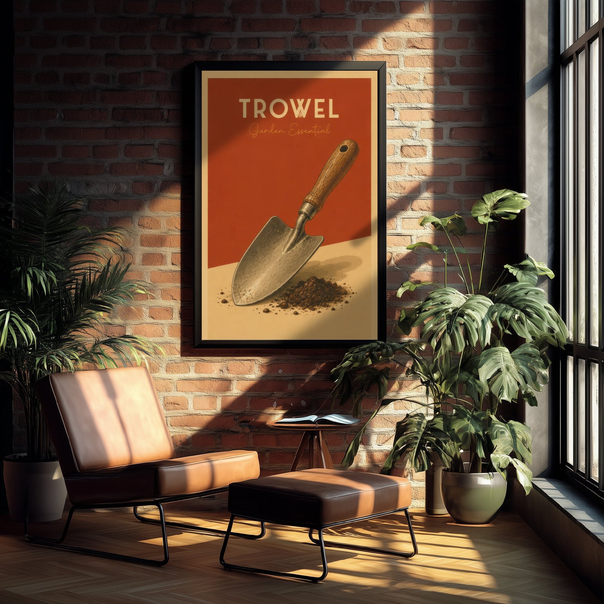 Vintage Trowel Art Print - Garden Essential Poster - Botanical Illustration - Gardener Wall Art 2/3