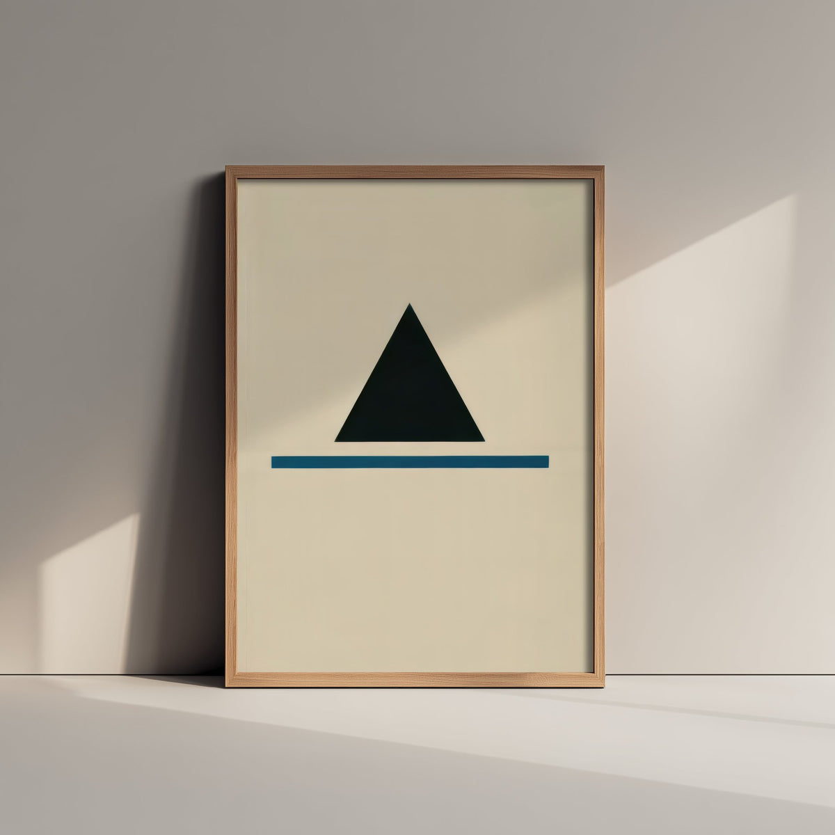 Black Triangle Art Print - Bauhaus Mountain Horizon Poster - Minimalist Geometric Illustration V1 2/3