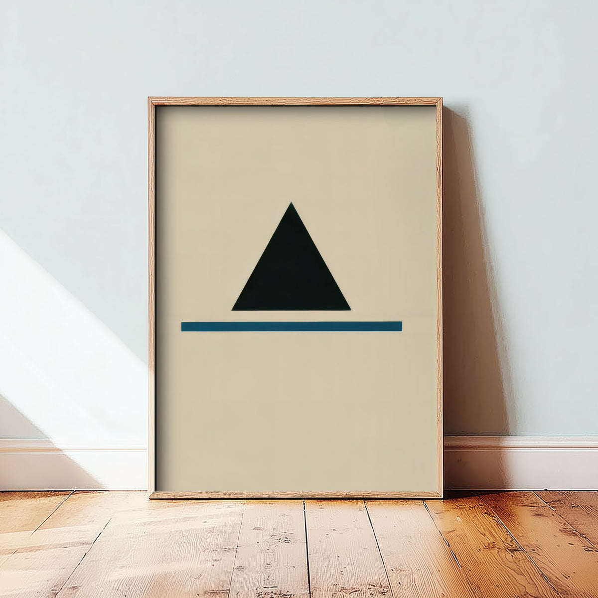 Black Triangle Art Print - Bauhaus Mountain Horizon Poster - Minimalist Geometric Illustration V1 2/3