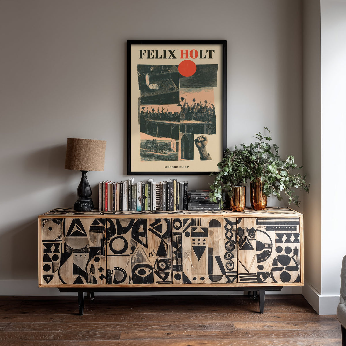 Felix Holt by George Eliot Art Print - Vintage Paper Collage Book Cover Poster - Victorian Novel Illustration - Radical Election V1