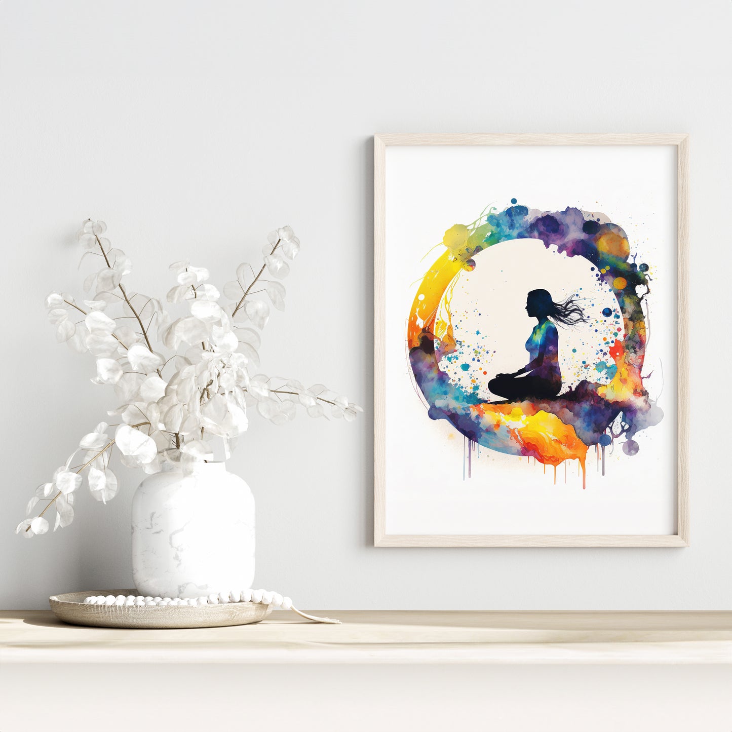 Set of Three Meditation / Mindfulness Watercolour Prints