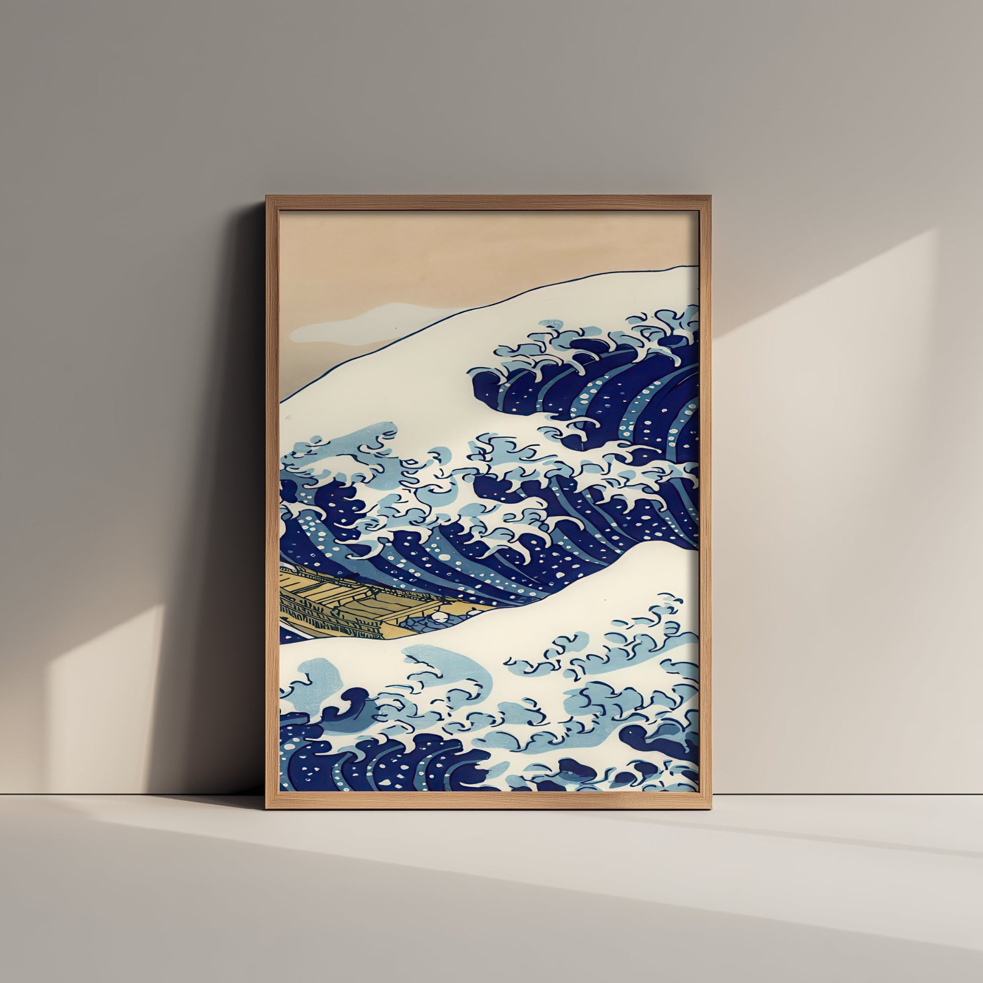Katsushika Hokusai - Great Wave off Kanagawa (1831) - Japanese Woodblock Art Print - Ukiyo-e Poster - V2 Panel 1/3