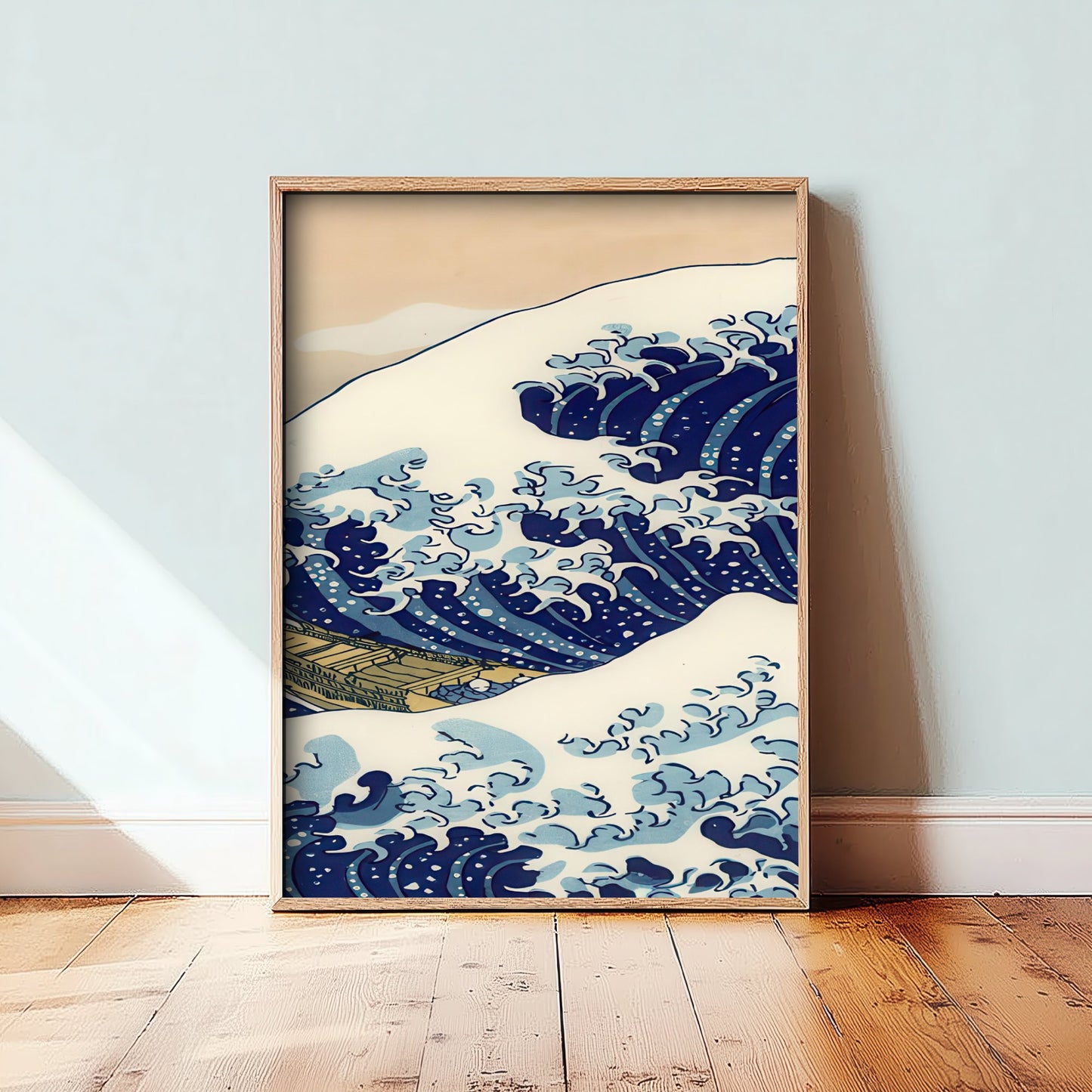 Katsushika Hokusai - Great Wave off Kanagawa (1831) - Japanese Woodblock Art Print - Ukiyo-e Poster - V2 Panel 1/3