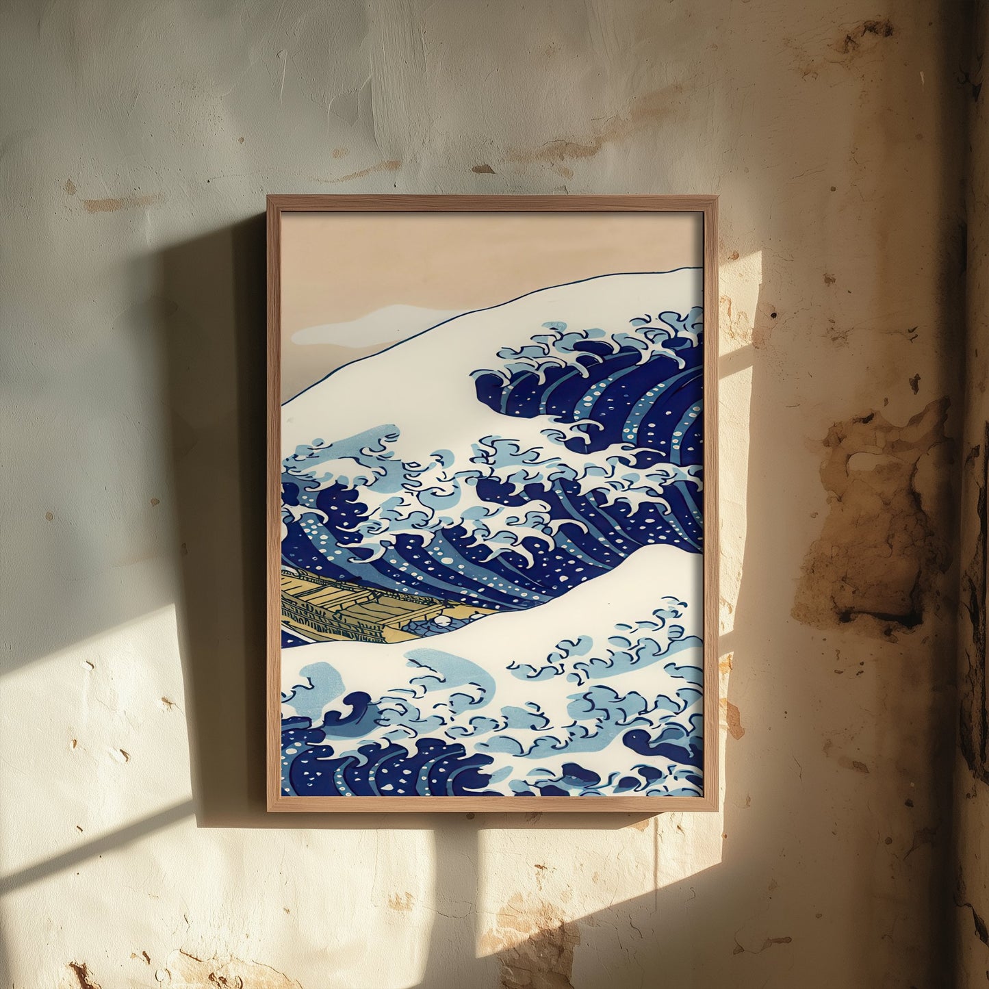 Katsushika Hokusai - Great Wave off Kanagawa (1831) - Japanese Woodblock Art Print - Ukiyo-e Poster - V2 Panel 1/3