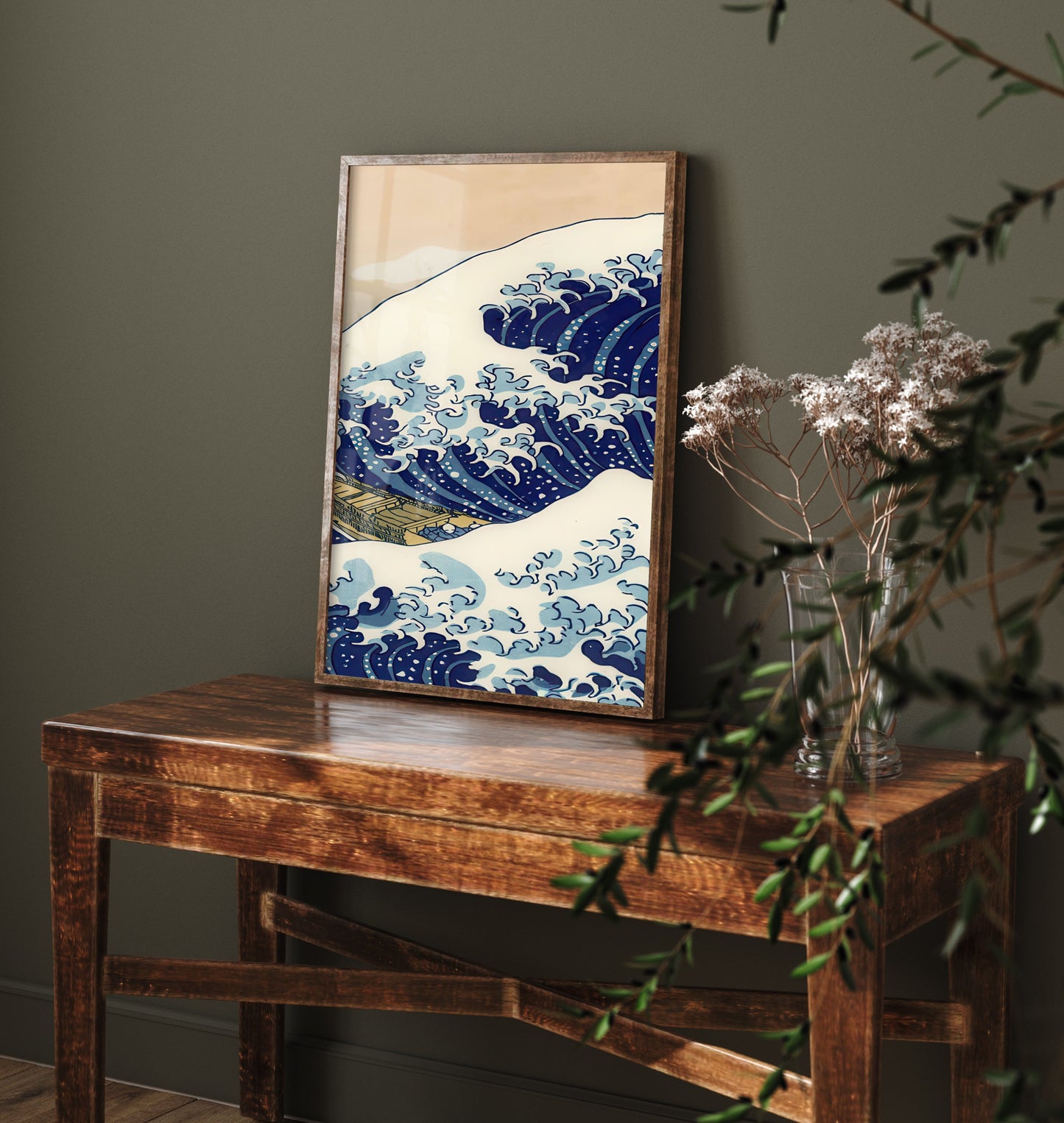 Katsushika Hokusai - Great Wave off Kanagawa (1831) - Japanese Woodblock Art Print - Ukiyo-e Poster - V2 Panel 1/3