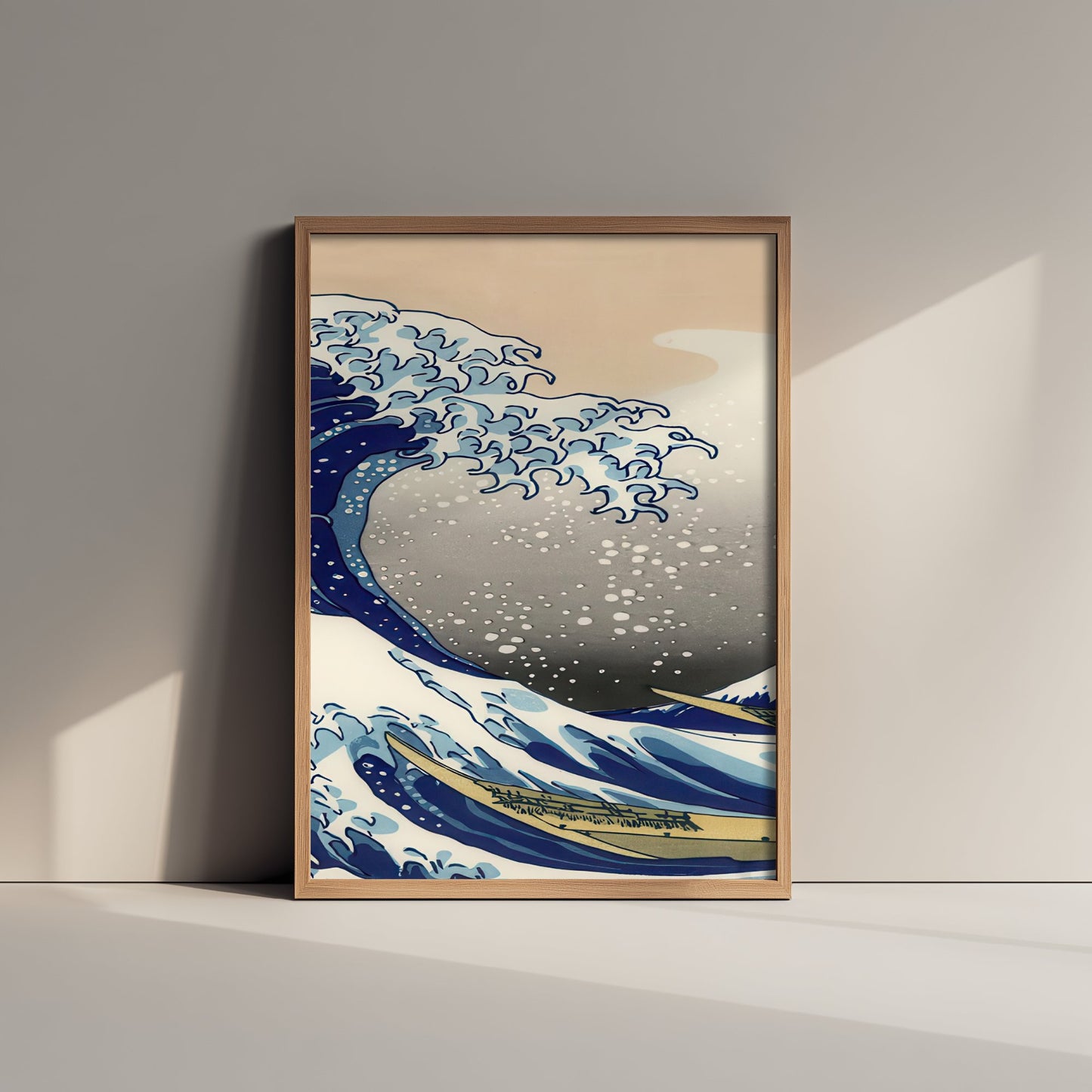 Katsushika Hokusai - Great Wave off Kanagawa (1831) - Japanese Woodblock Art Print - Ukiyo-e Poster - V2 Panel 2/3