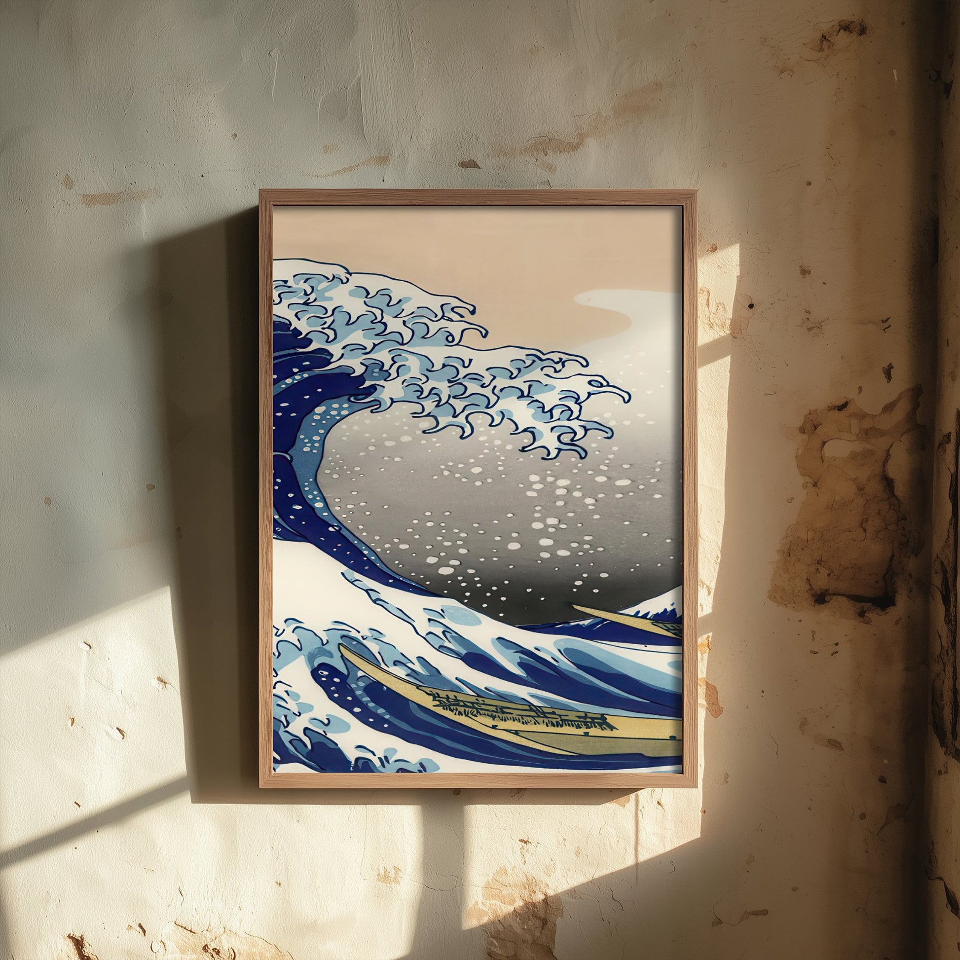 Katsushika Hokusai - Great Wave off Kanagawa (1831) - Japanese Woodblock Art Print - Ukiyo-e Poster - V2 Panel 2/3
