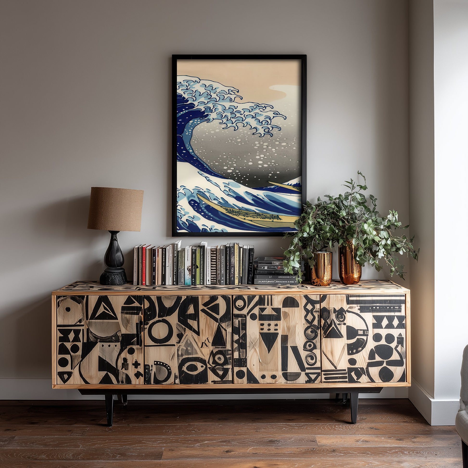 Katsushika Hokusai - Great Wave off Kanagawa (1831) - Japanese Woodblock Art Print - Ukiyo-e Poster - V2 Panel 2/3