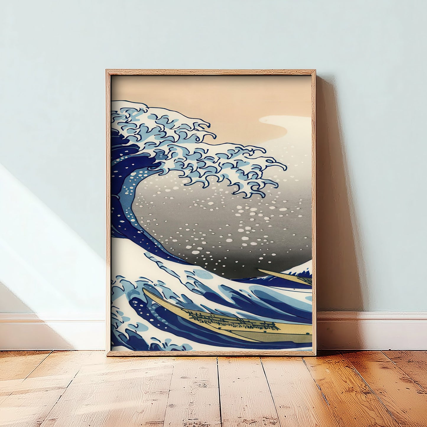 Katsushika Hokusai - Great Wave off Kanagawa (1831) - Japanese Woodblock Art Print - Ukiyo-e Poster - V2 Panel 2/3