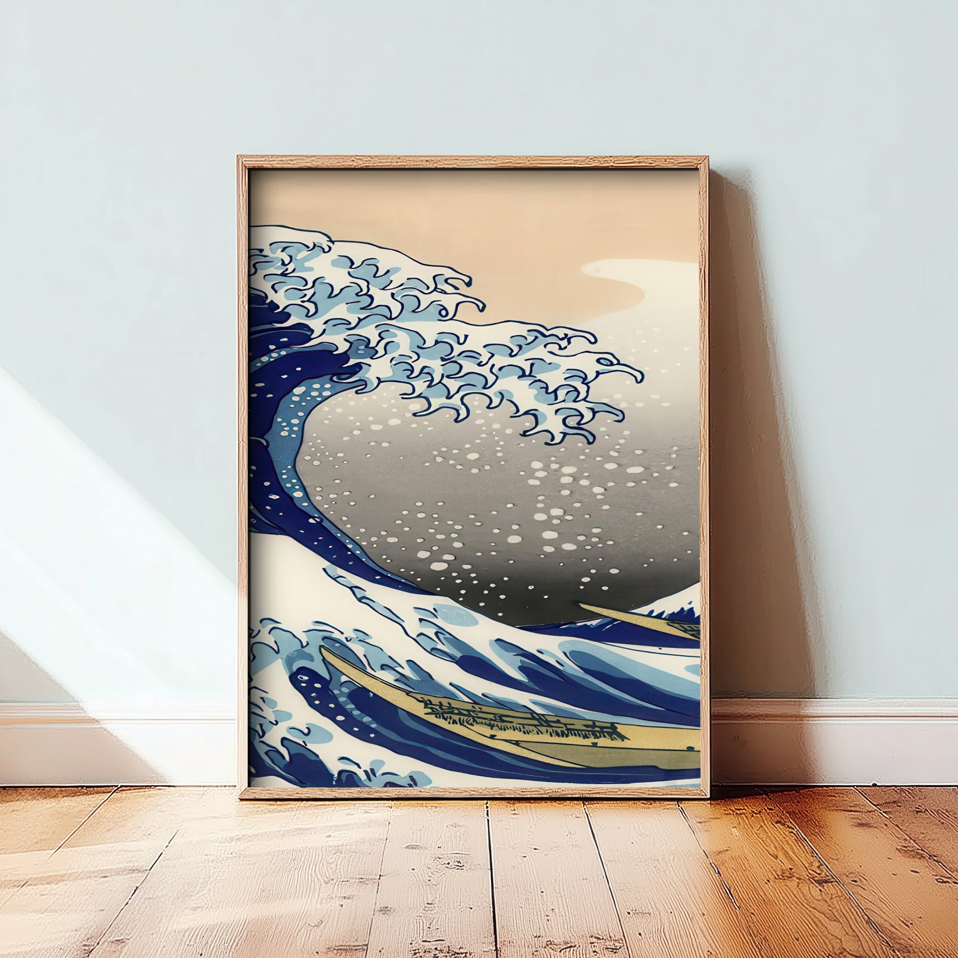 Katsushika Hokusai - Great Wave off Kanagawa (1831) - Japanese Woodblock Art Print - Ukiyo-e Poster - V2 Panel 2/3