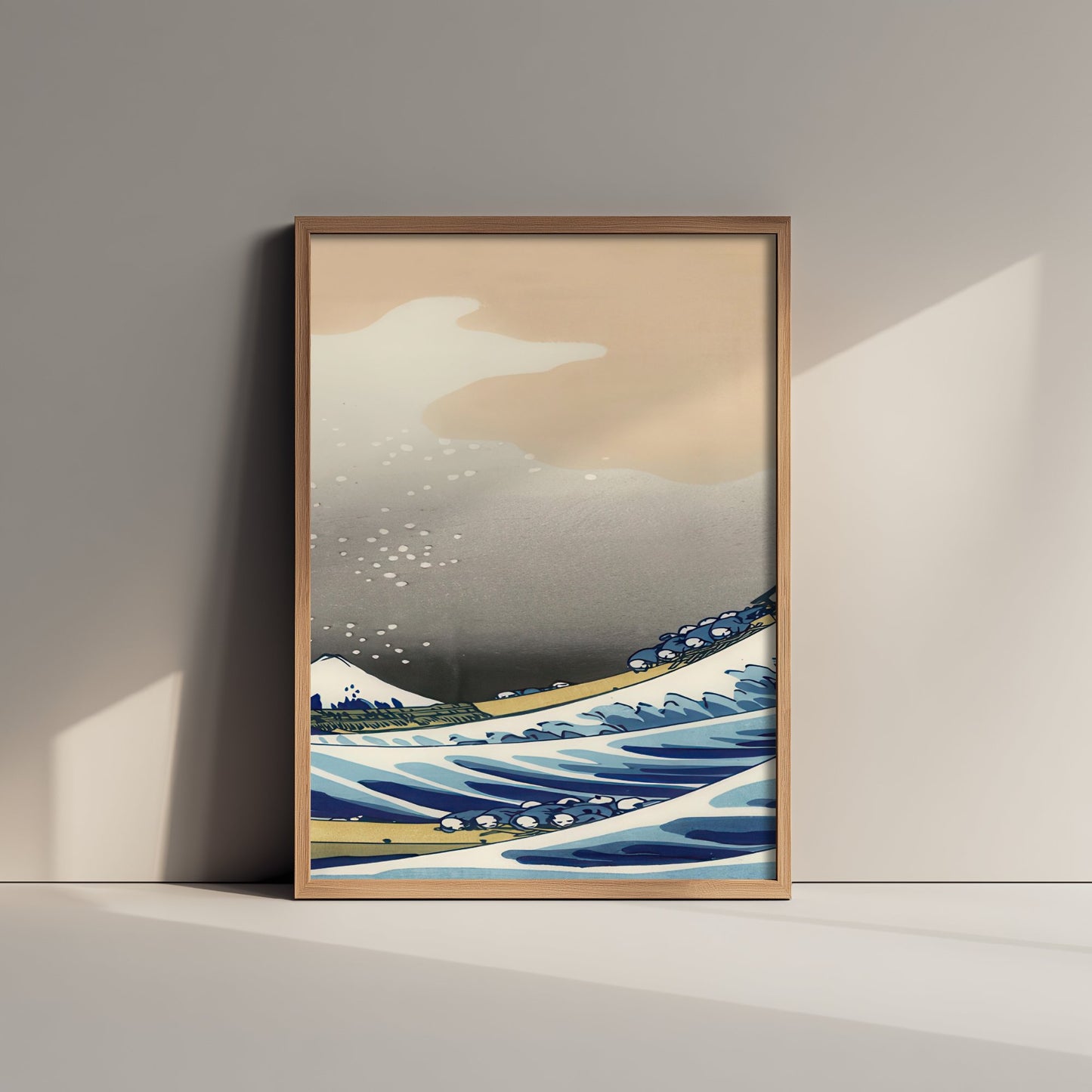 Katsushika Hokusai - Great Wave off Kanagawa (1831) - Japanese Woodblock Art Print - Ukiyo-e Poster - V2 Panel 3/3