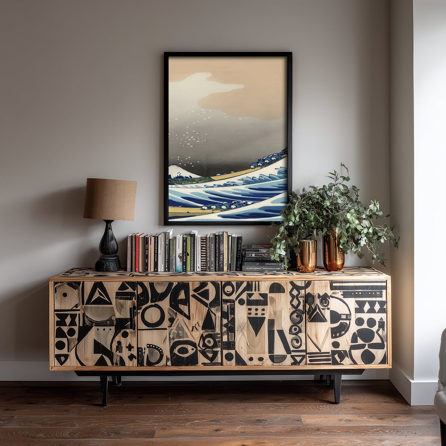 Katsushika Hokusai - Great Wave off Kanagawa (1831) - Japanese Woodblock Art Print - Ukiyo-e Poster - V2 Panel 3/3