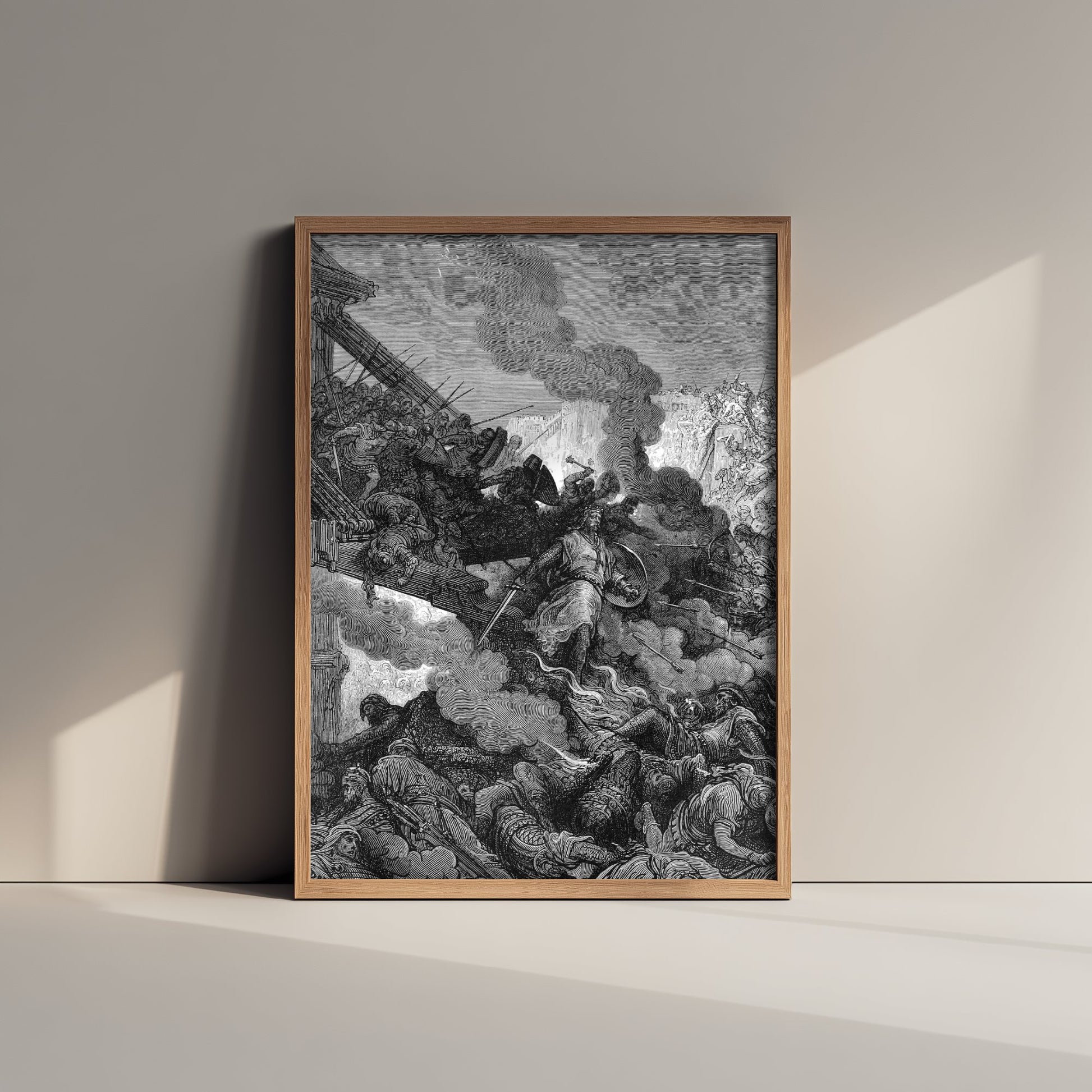 Gustave Dore - Godfrey Enters Jerusalem (1877) - Art Print Poster Drawing - Crusader Wall Art