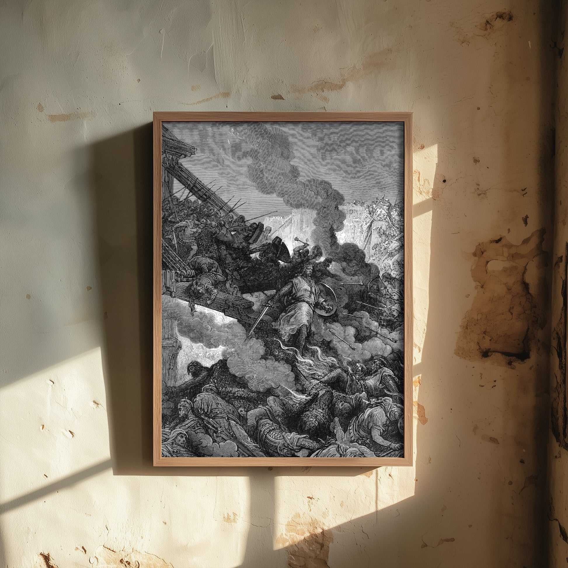 Gustave Dore - Godfrey Enters Jerusalem (1877) - Art Print Poster Drawing - Crusader Wall Art