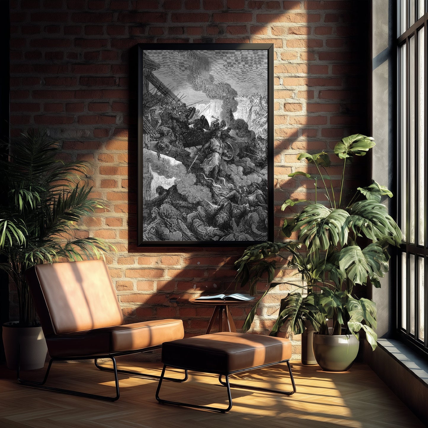 Gustave Dore - Godfrey of Bouillon Enters Jerusalem - Vintage Crusades Engraving Art Print Poster - Drawing 1/3