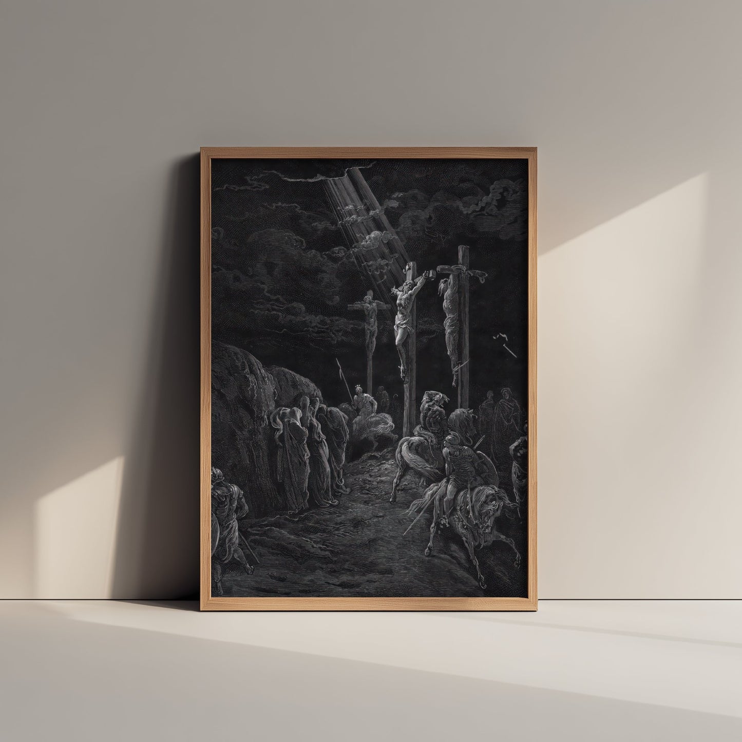 Gustave Dore - The Crucifixion of Christ (1866) - Bible Engraving Art Print Poster - Religious Drawing 2/3