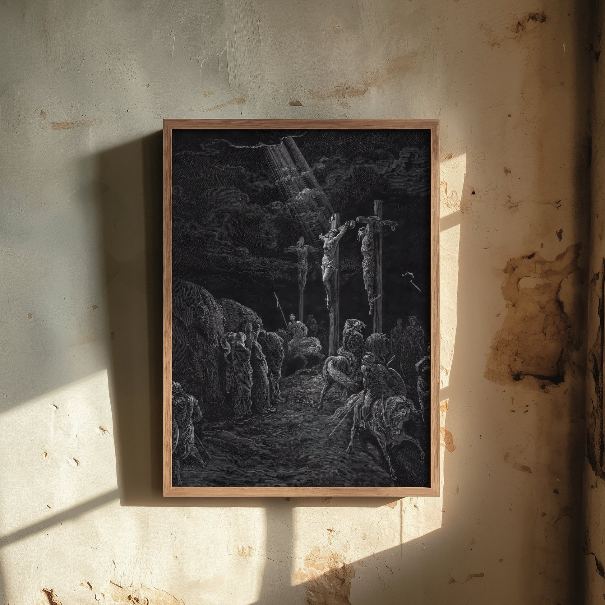 Gustave Dore - The Crucifixion of Christ (1866) - Bible Engraving Art Print Poster - Religious Drawing 2/3