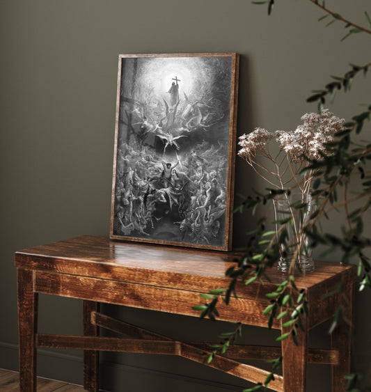 Gustave Dore - The Triumph of Christianity over Paganism - Vintage Engraving Art Print Poster - Drawing 3/3