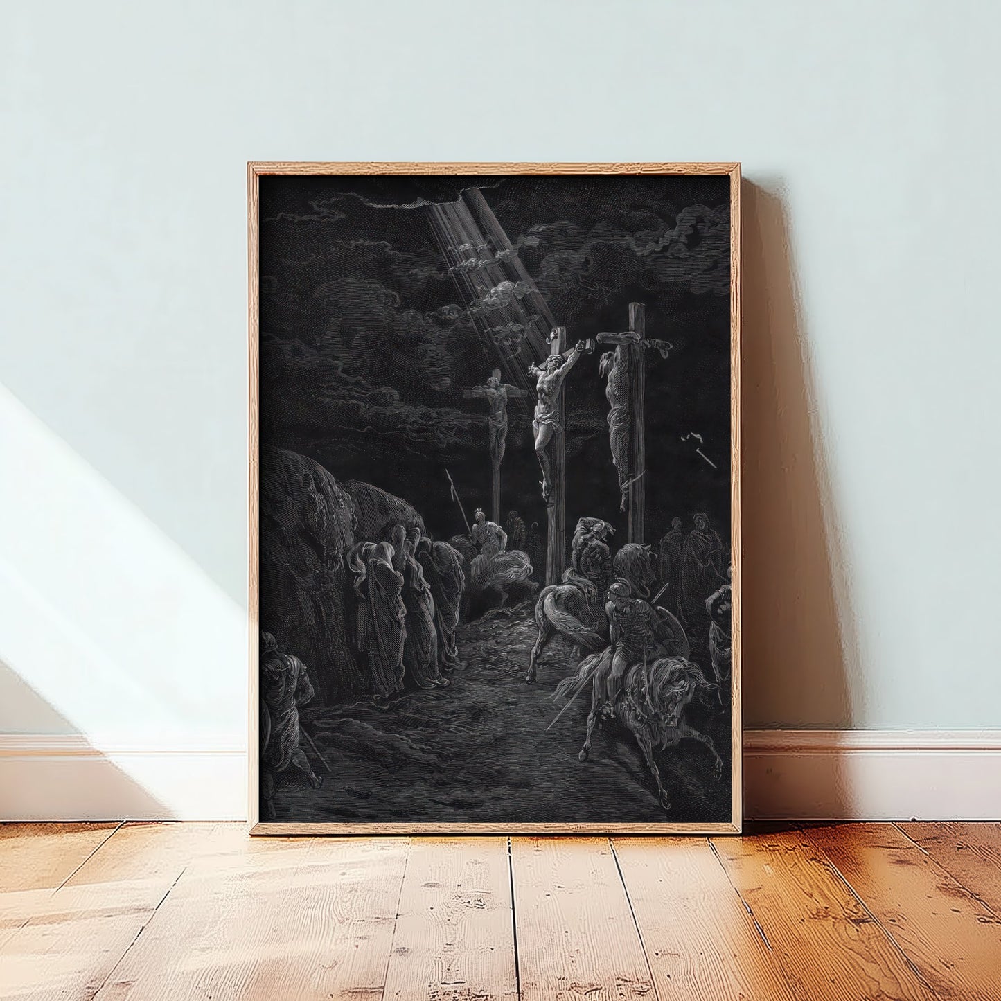Gustave Dore - The Crucifixion (1880) - Art Print Poster Drawing - Jesus Christ Bible Wall Art