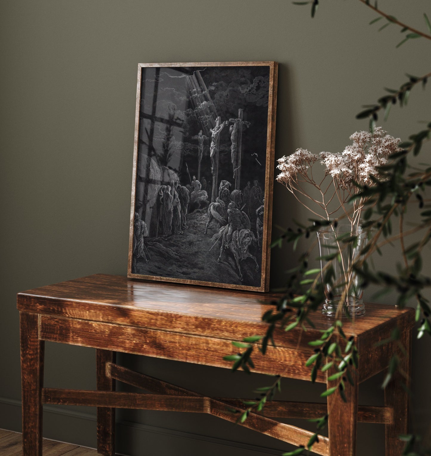 Gustave Dore - The Crucifixion (1880) - Art Print Poster Drawing - Jesus Christ Bible Wall Art