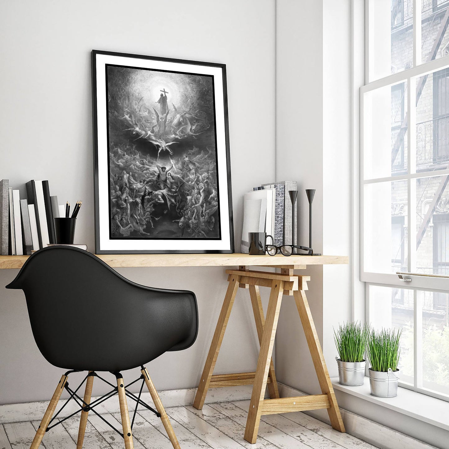 Gustave Dore - The Triumph of Christianity Over Paganism (1868) - Art Print Poster Drawing Wall Art