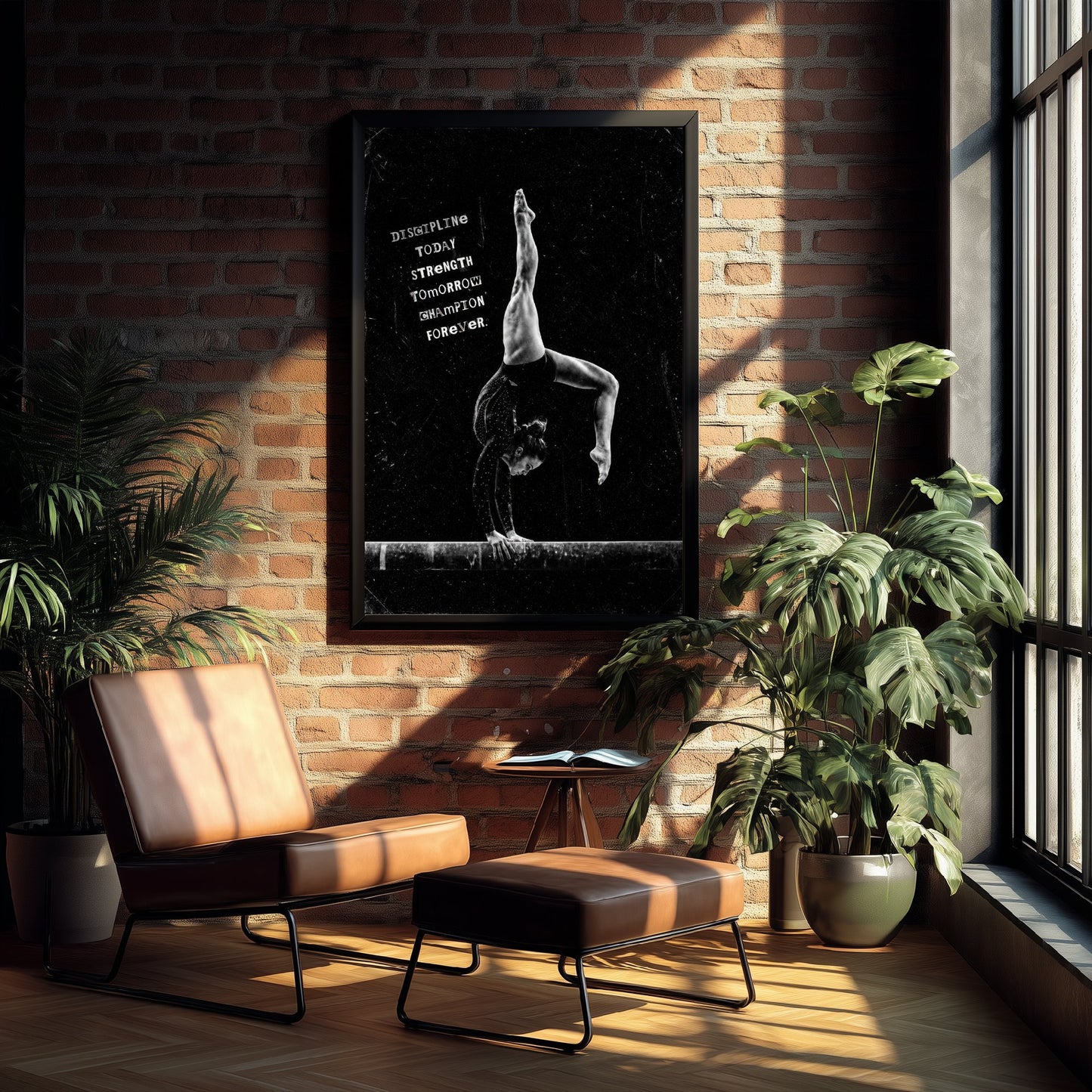 Gymnastics Motivational Poster - "Discipline Today Strength Tomorrow" - Photo Art Print - Gymnast Gift 3/3