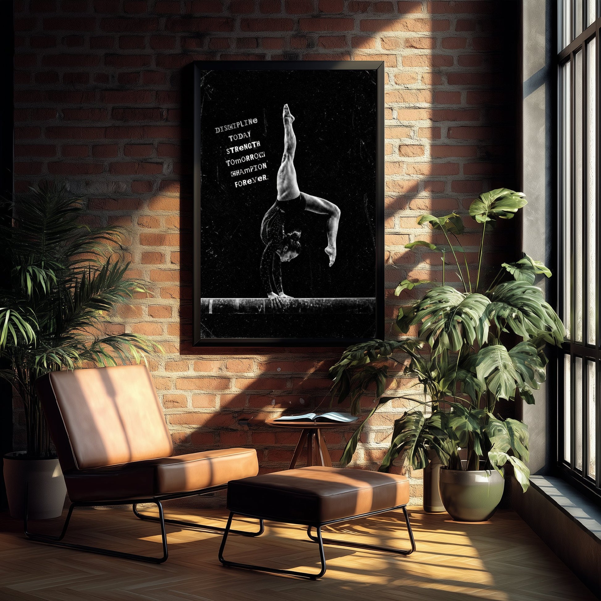 Gymnastics Motivational Poster - "Discipline Today Strength Tomorrow" - Photo Art Print - Gymnast Gift 3/3