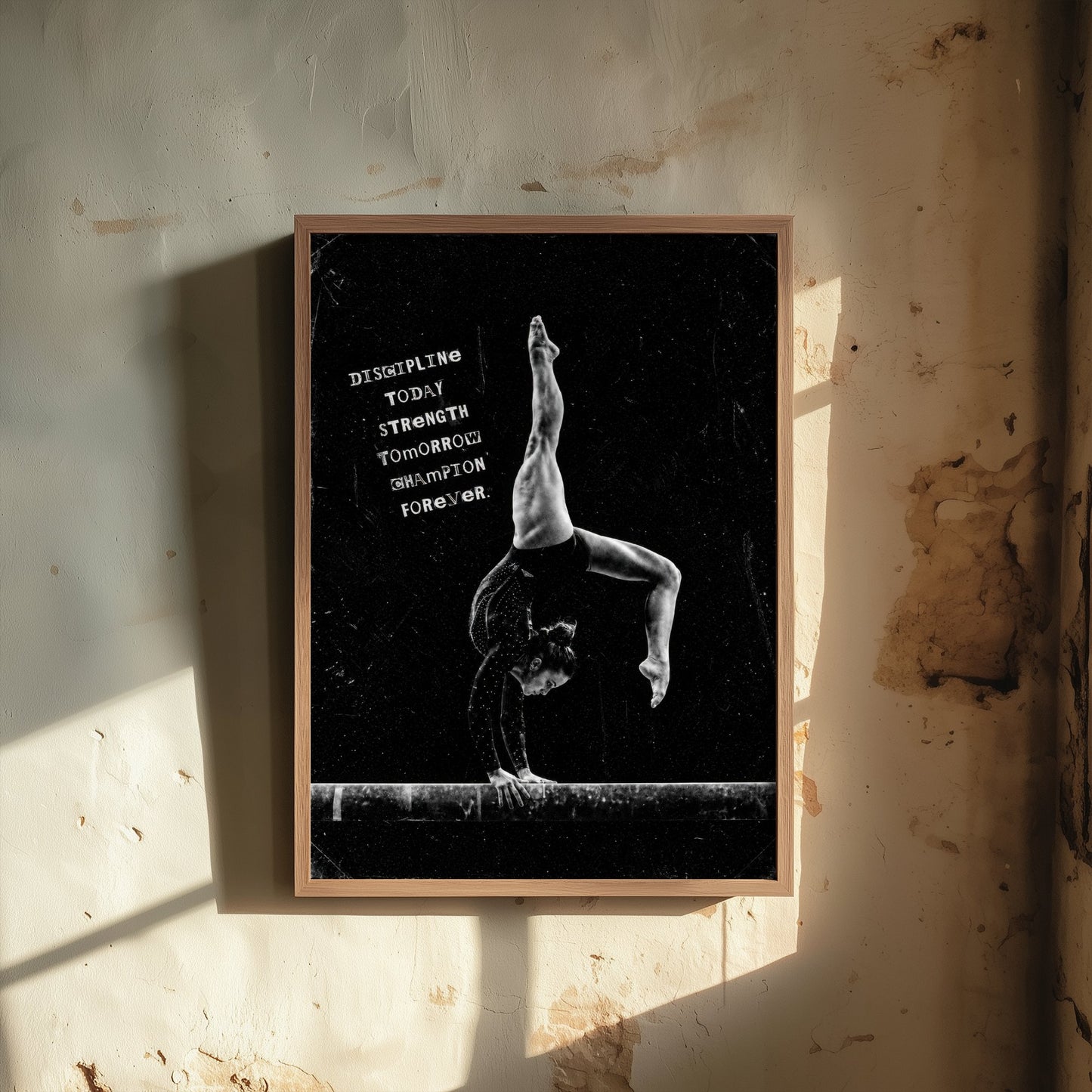 Gymnastics Motivational Poster - "Discipline Today Strength Tomorrow" - Photo Art Print - Gymnast Gift 3/3