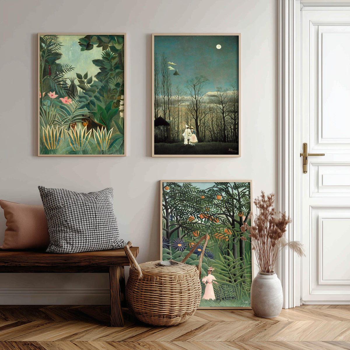 Henri Rousseau Set of Three Art Prints - Jungle and Carnival Evening - Naive Painting Poster V1
