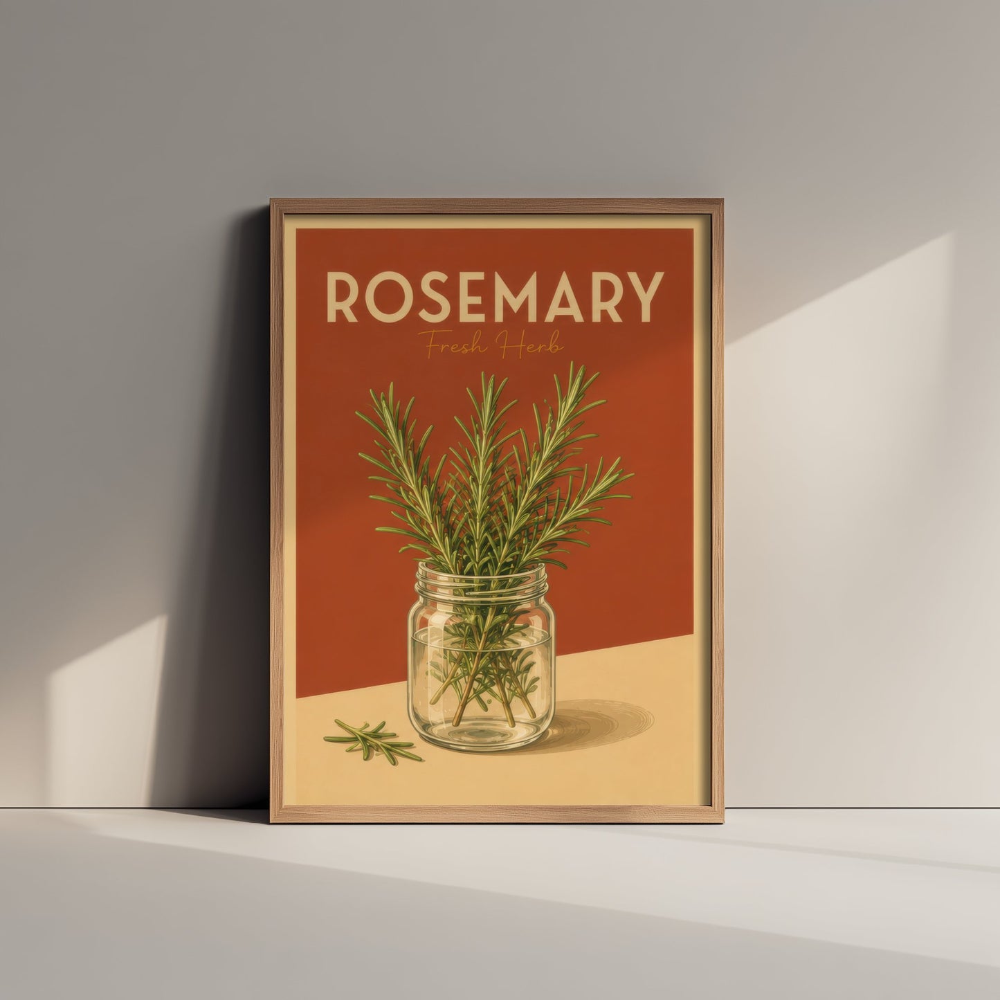Vintage Rosemary Art Print - Fresh Herb Kitchen Poster - Botanical Illustration - Herb Garden Wall Art 2/3