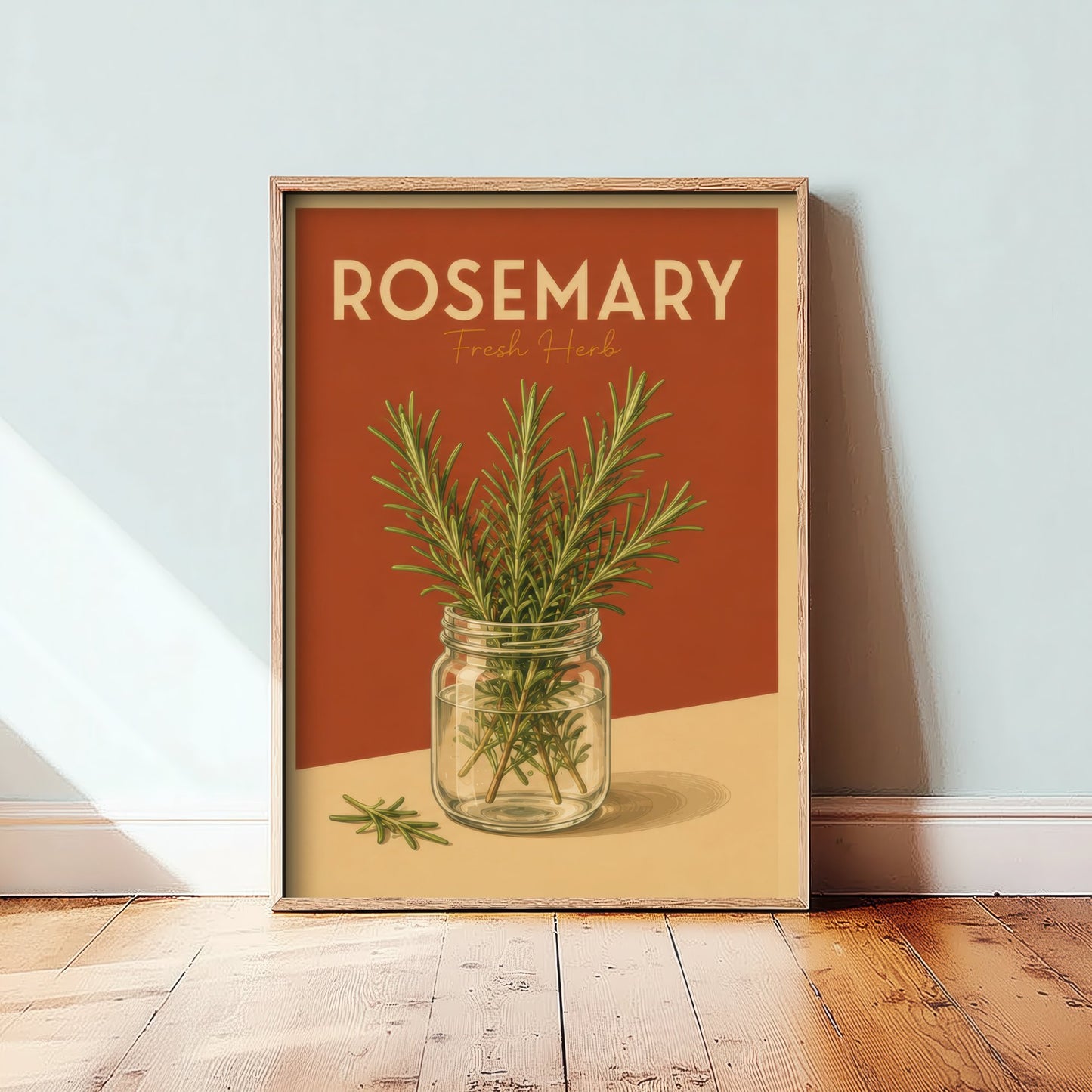 Vintage Rosemary Art Print - Fresh Herb Kitchen Poster - Botanical Illustration - Herb Garden Wall Art 2/3