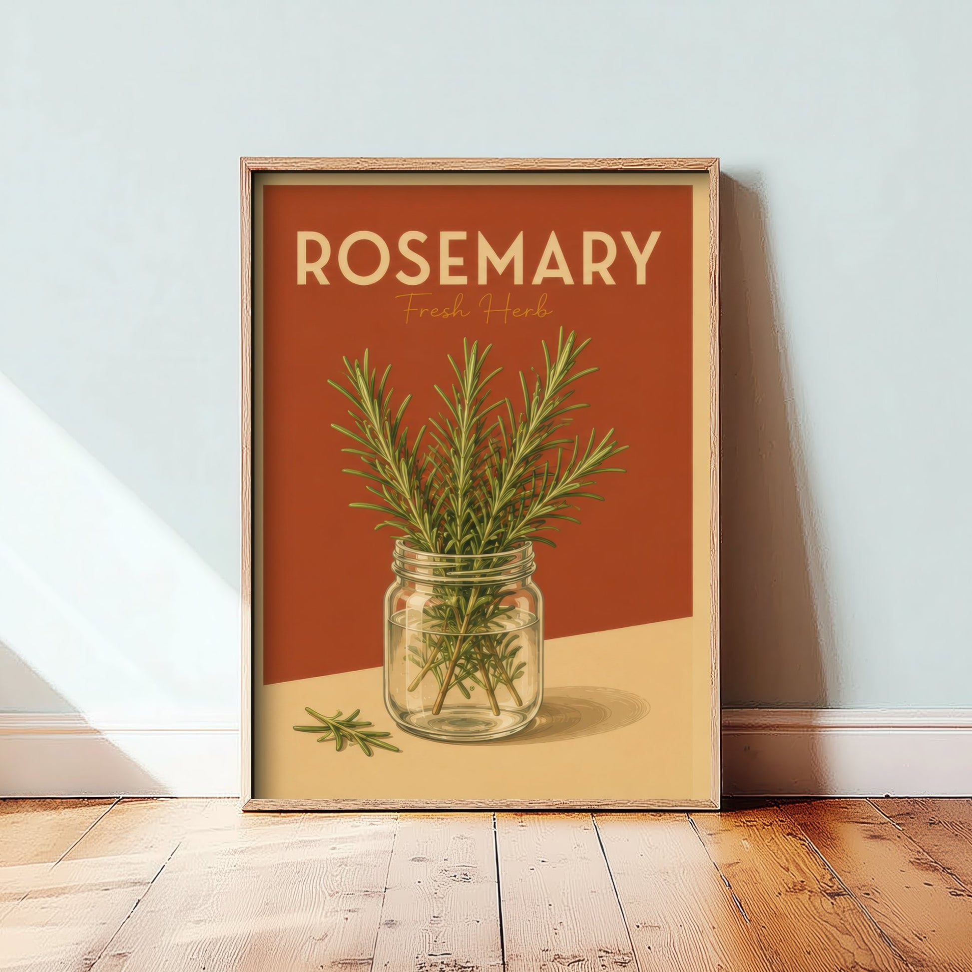 Vintage Rosemary Art Print - Fresh Herb Kitchen Poster - Botanical Illustration - Herb Garden Wall Art 2/3