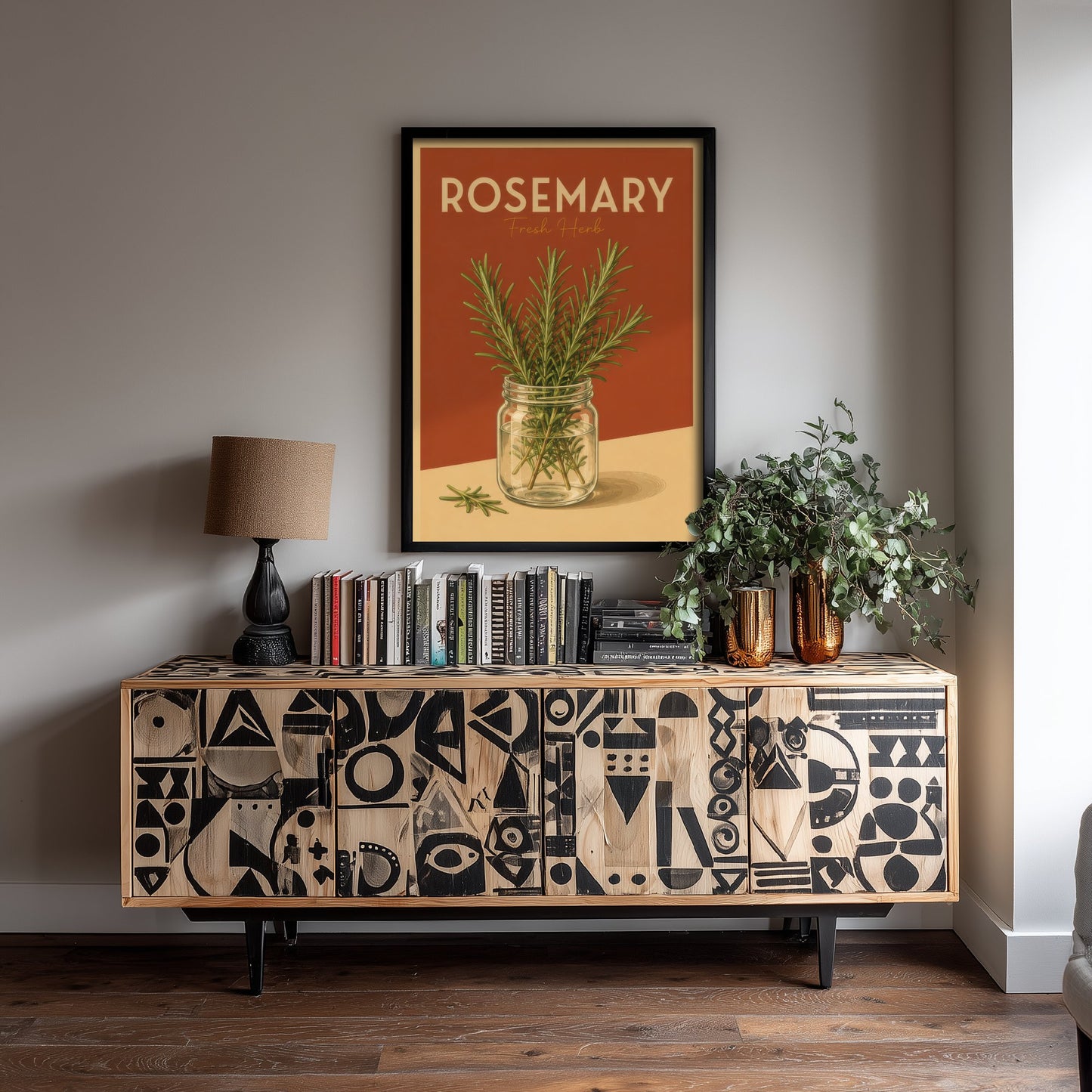 Vintage Rosemary Art Print - Fresh Herb Kitchen Poster - Botanical Illustration - Herb Garden Wall Art 2/3