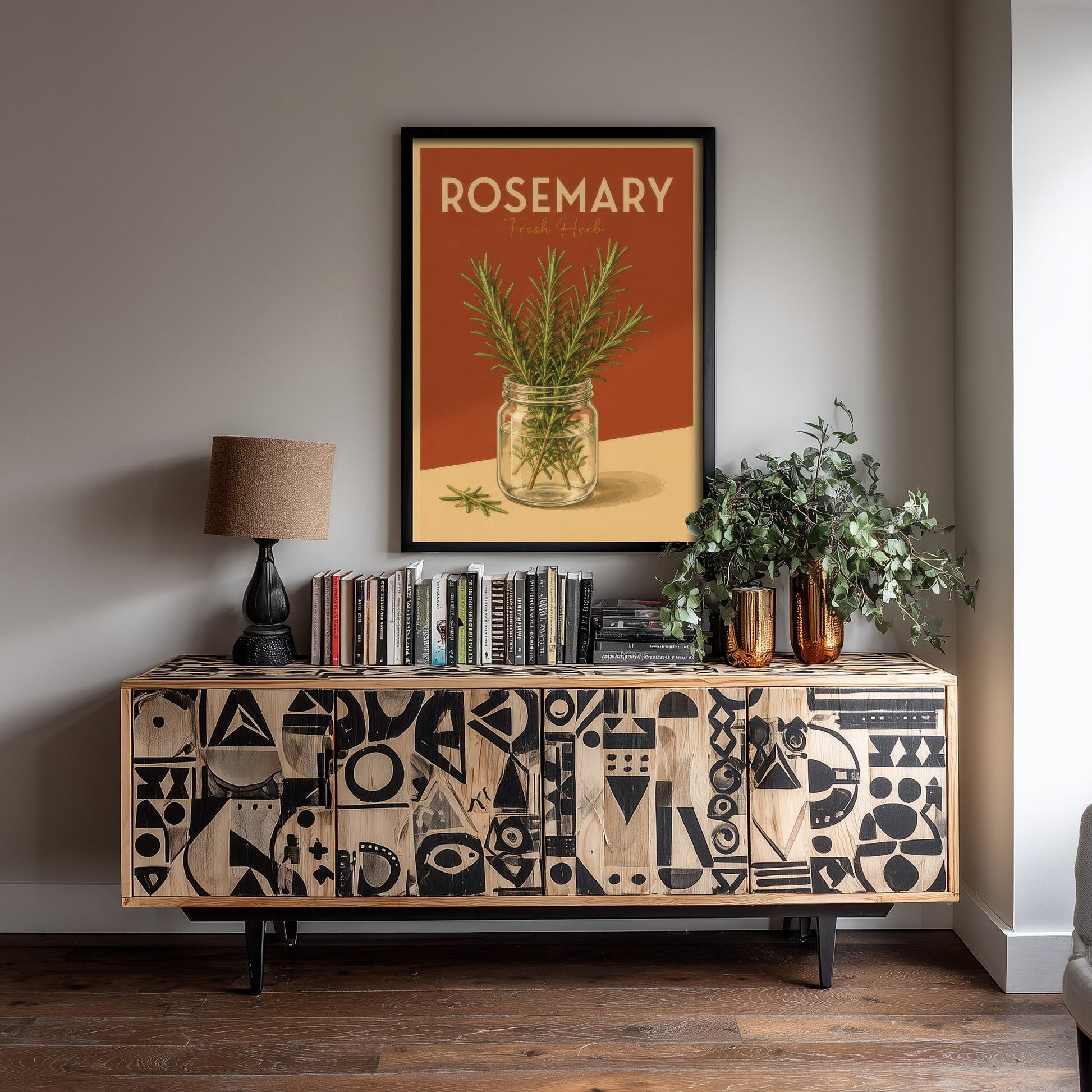 Vintage Rosemary Art Print - Fresh Herb Kitchen Poster - Botanical Illustration - Herb Garden Wall Art 2/3