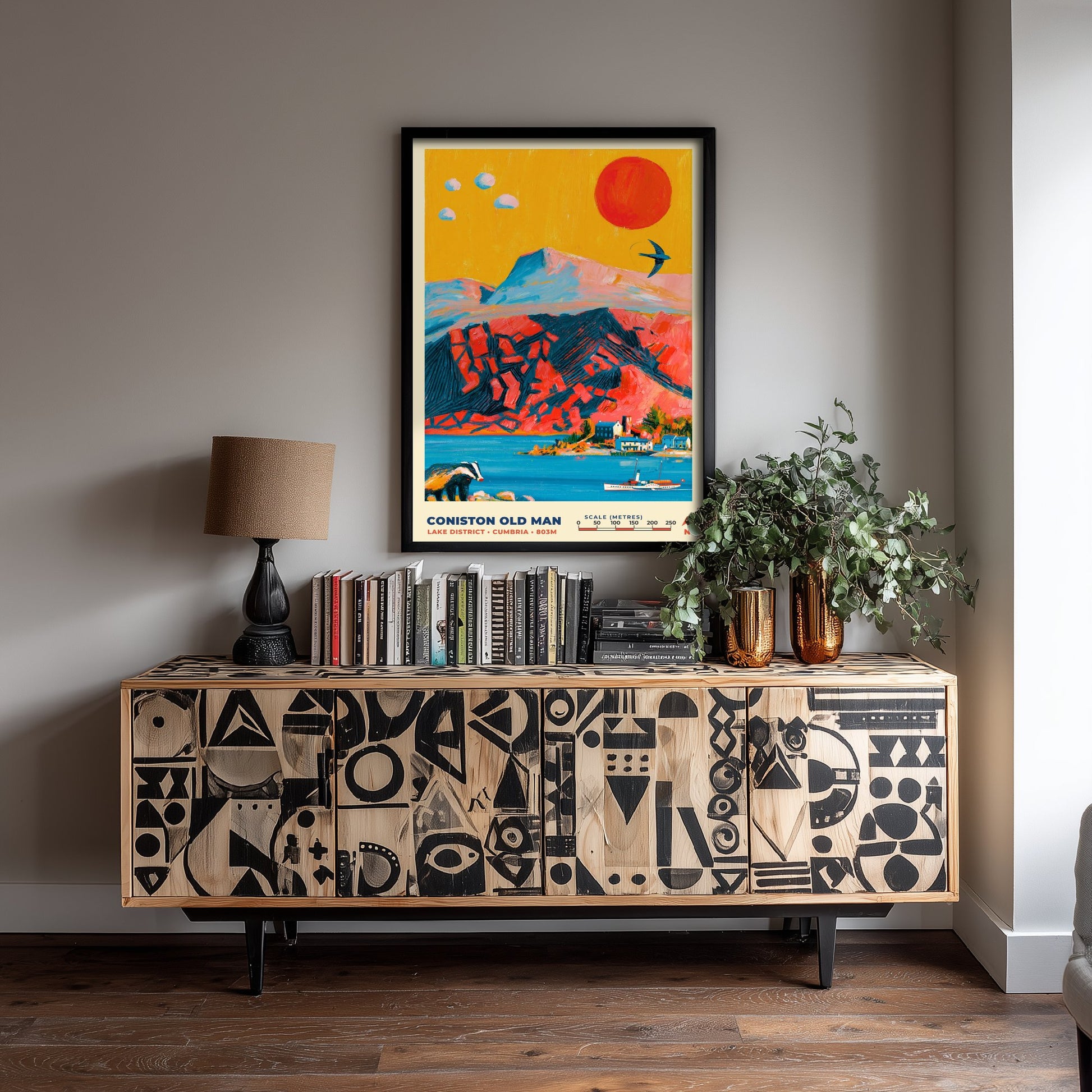 Coniston Old Man Travel Poster - Lake District Art Print - Bold Mountain Painting - Cumbria Fells Wall Art 2/3