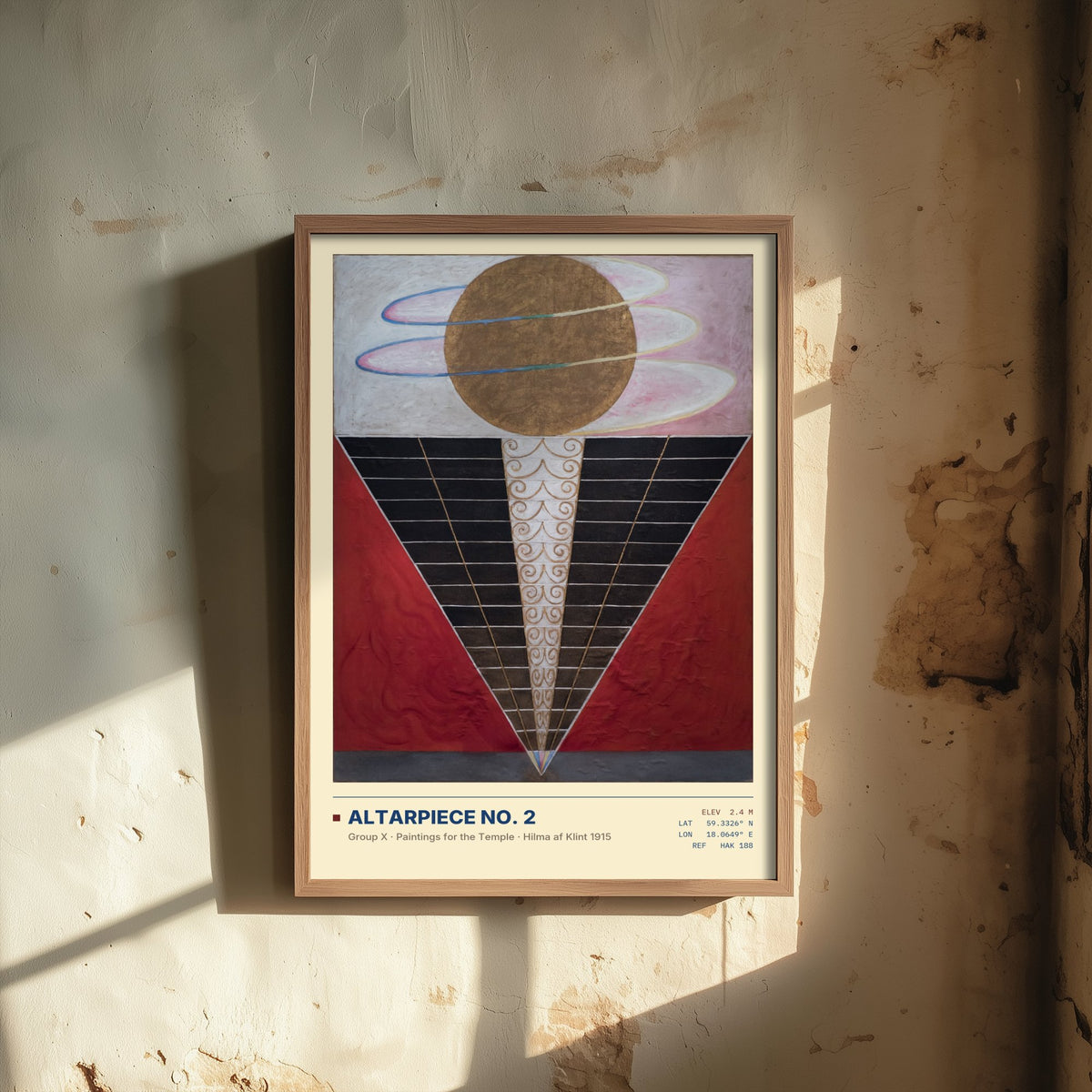 Hilma af Klint - Altarpiece No. 2 (1915) - Abstract Painting Art Print - Golden Orb Poster - Paintings for the Temple