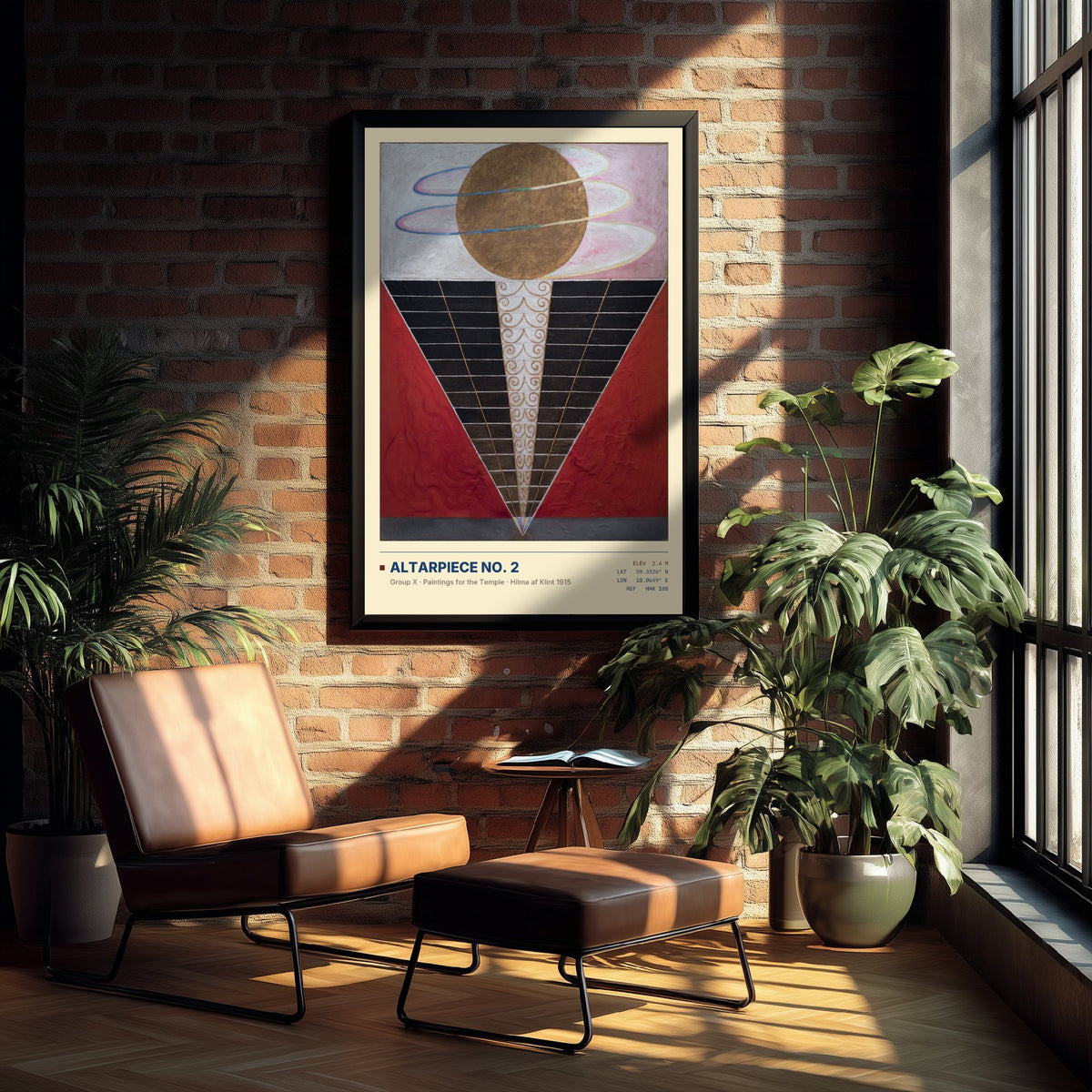 Hilma af Klint - Altarpiece No. 2 (1915) - Abstract Painting Art Print - Golden Orb Poster - Paintings for the Temple