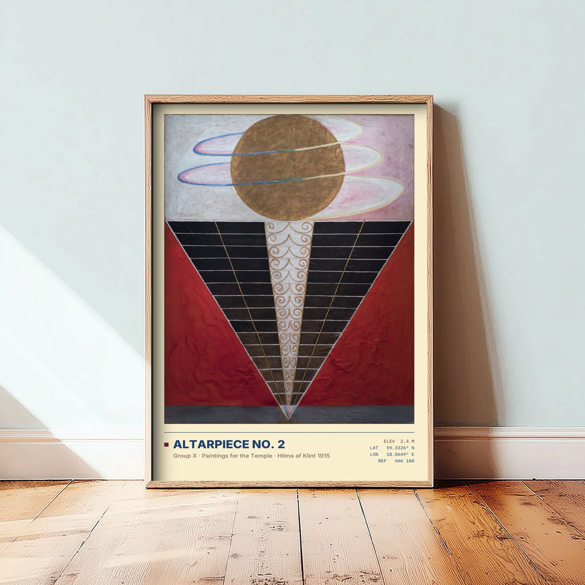 Hilma af Klint - Altarpiece No. 2 (1915) - Abstract Painting Art Print - Golden Orb Poster - Paintings for the Temple