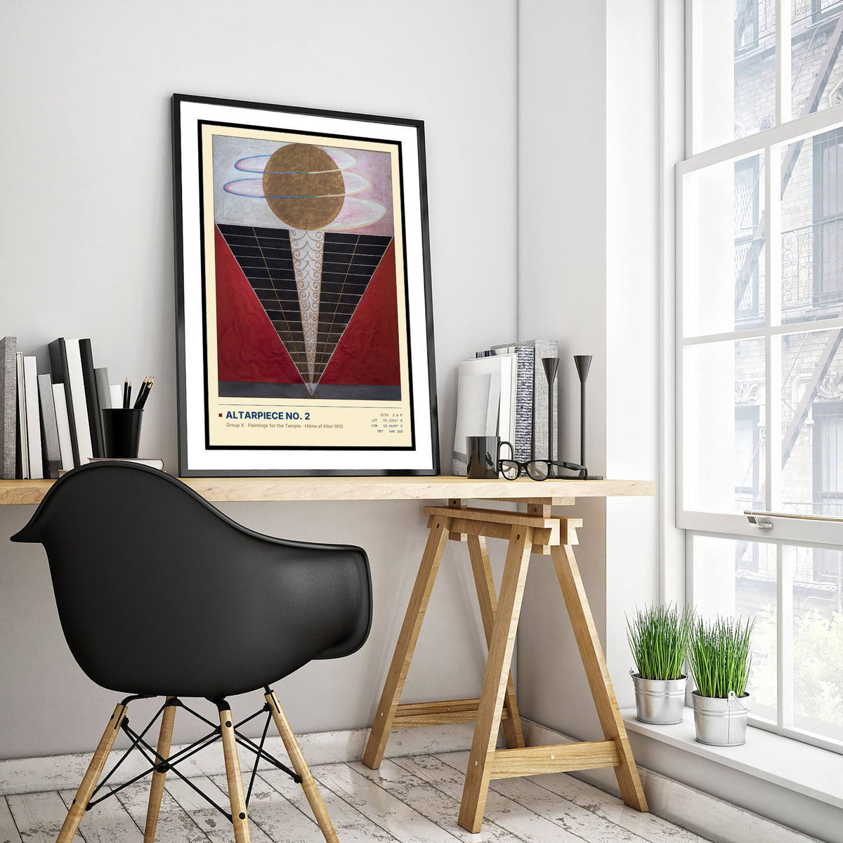 Hilma af Klint - Altarpiece No. 2 (1915) - Abstract Painting Art Print - Golden Orb Poster - Paintings for the Temple