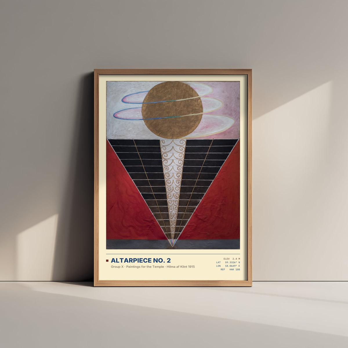 Hilma af Klint - Altarpiece No. 2 (1915) - Abstract Painting Art Print - Golden Orb Poster - Paintings for the Temple