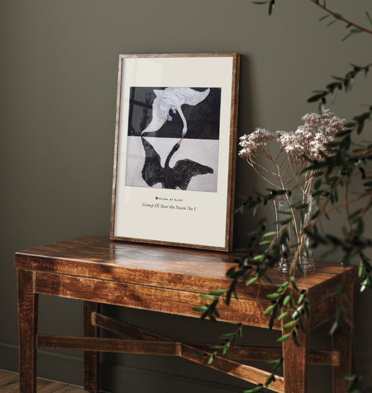 Hilma af Klint - The Swan No. 1 (1915) - Black and White Swans Painting - Abstract Art Print Poster - Group IX SUW