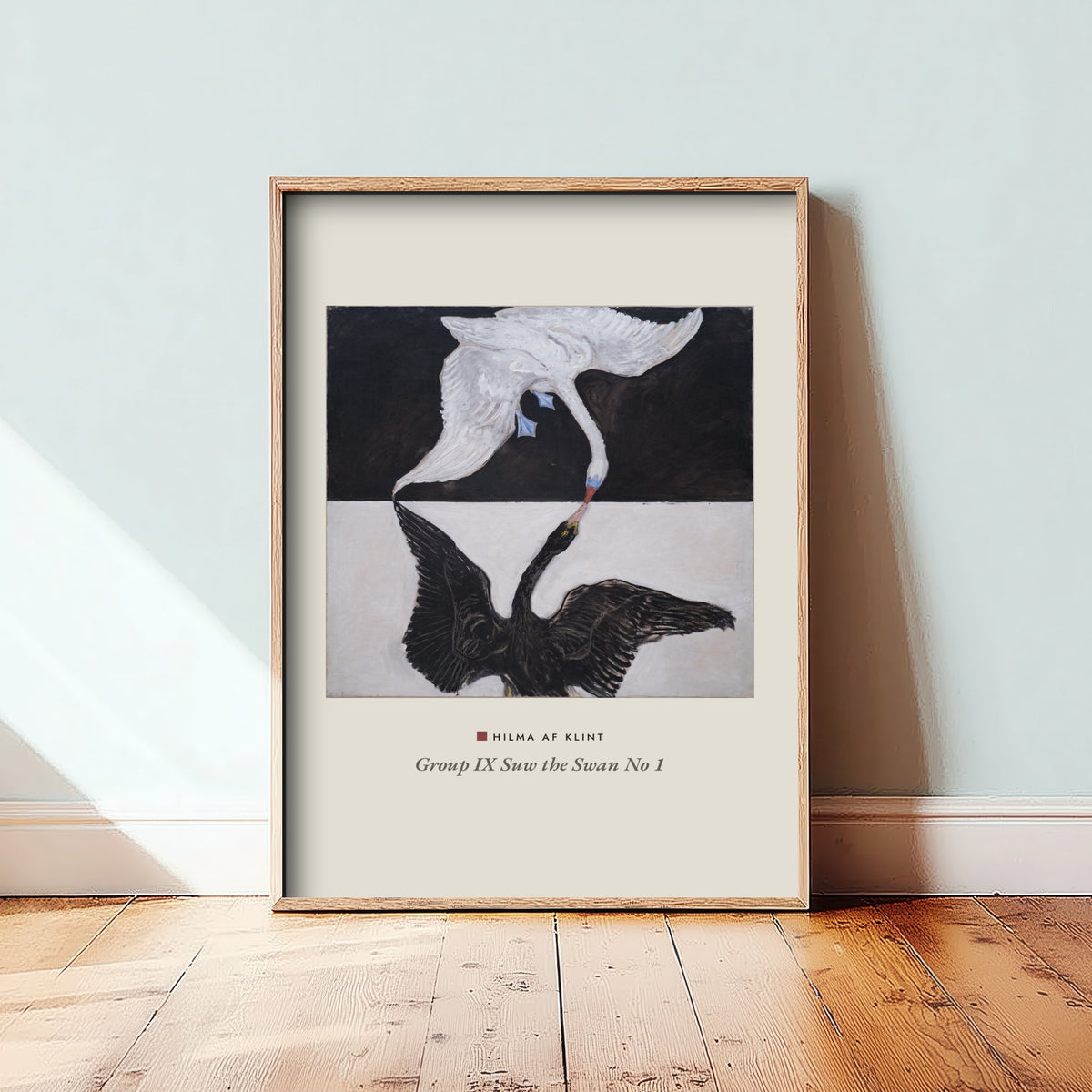 Hilma af Klint - The Swan No. 1 (1915) - Black and White Swans Painting - Abstract Art Print Poster - Group IX SUW