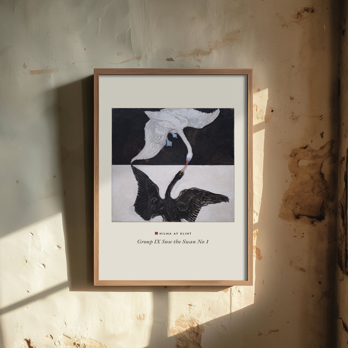 Hilma af Klint - The Swan No. 1 (1915) - Black and White Swans Painting - Abstract Art Print Poster - Group IX SUW