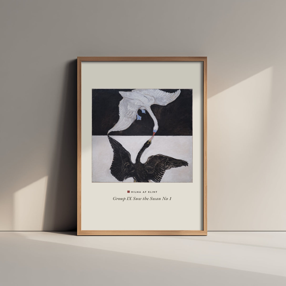 Hilma af Klint - The Swan No. 1 (1915) - Black and White Swans Painting - Abstract Art Print Poster - Group IX SUW