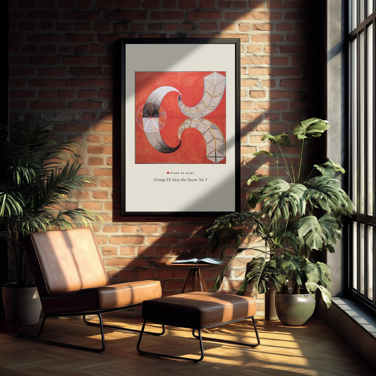 Hilma af Klint - The Swan No. 9 (1915) - Red Abstract Painting Art Print - Geometric Curves Poster - Group IX SUW