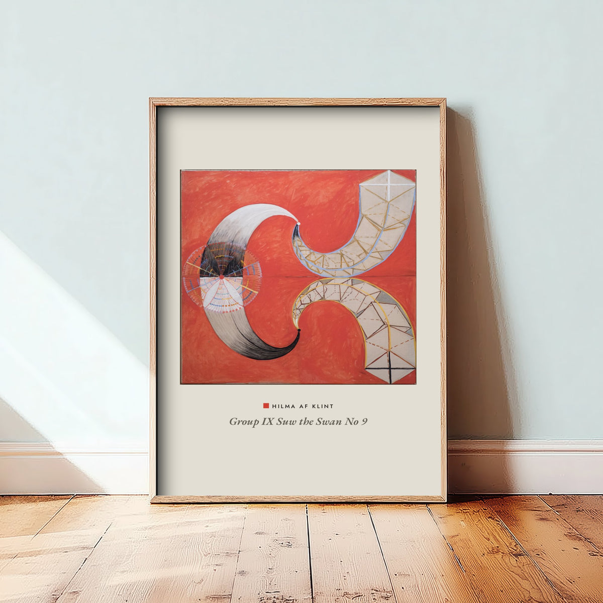 Hilma af Klint - The Swan No. 9 (1915) - Red Abstract Painting Art Print - Geometric Curves Poster - Group IX SUW