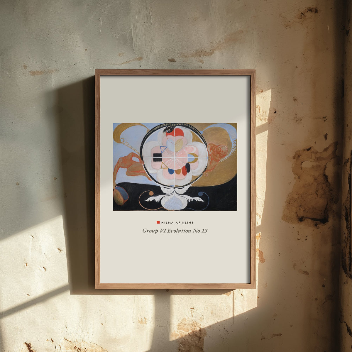 Hilma af Klint - Evolution No. 13 (1908) - Abstract Painting Art Print - Ouroboros Serpent Poster - Group VI